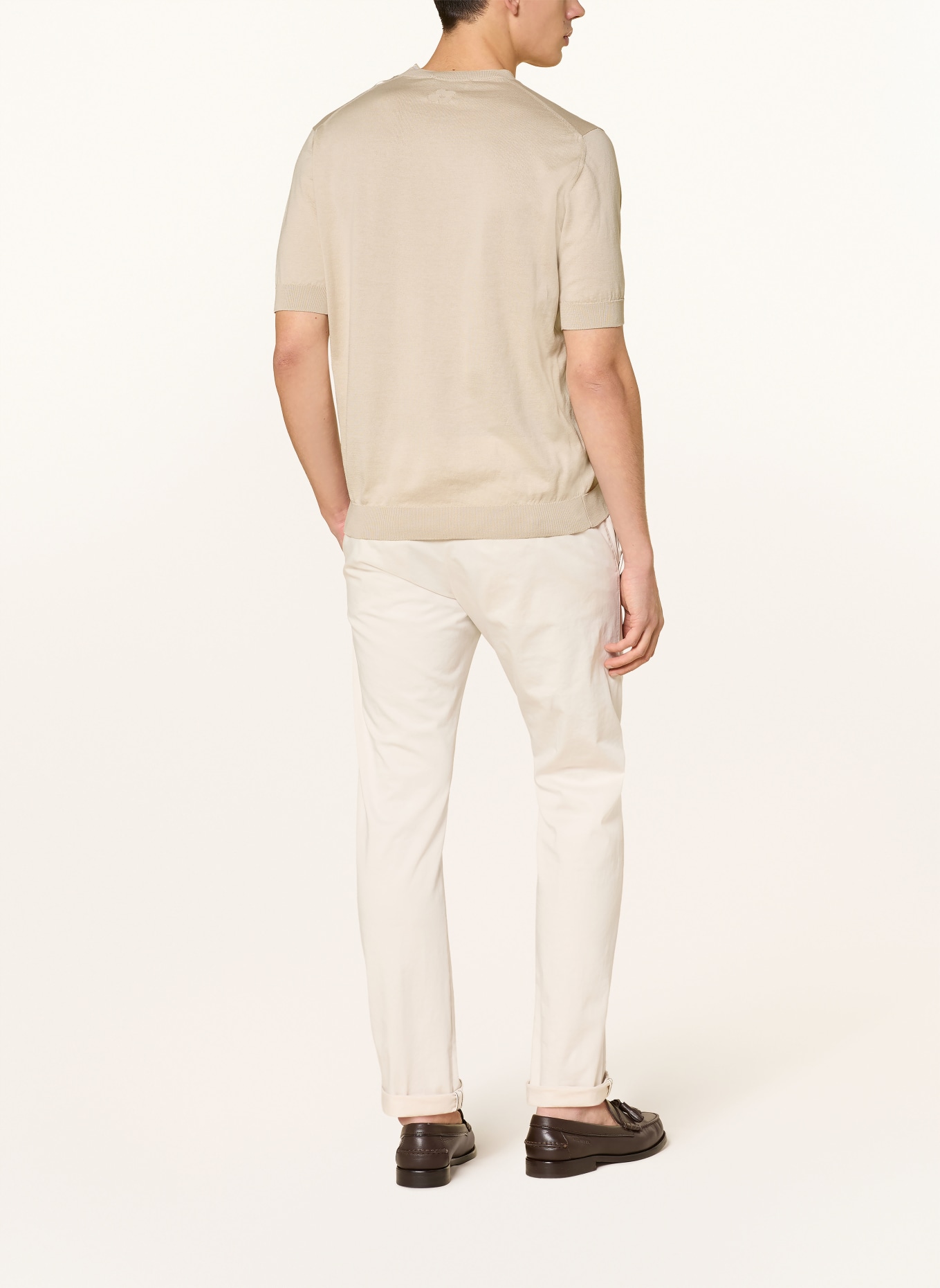 LARDINI knit shirt: BEIGE