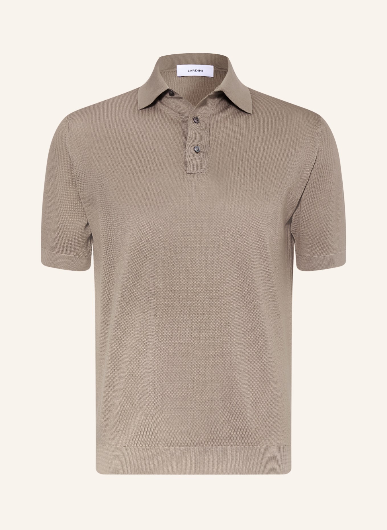 LARDINI Piqué-Poloshirt: TAUPE