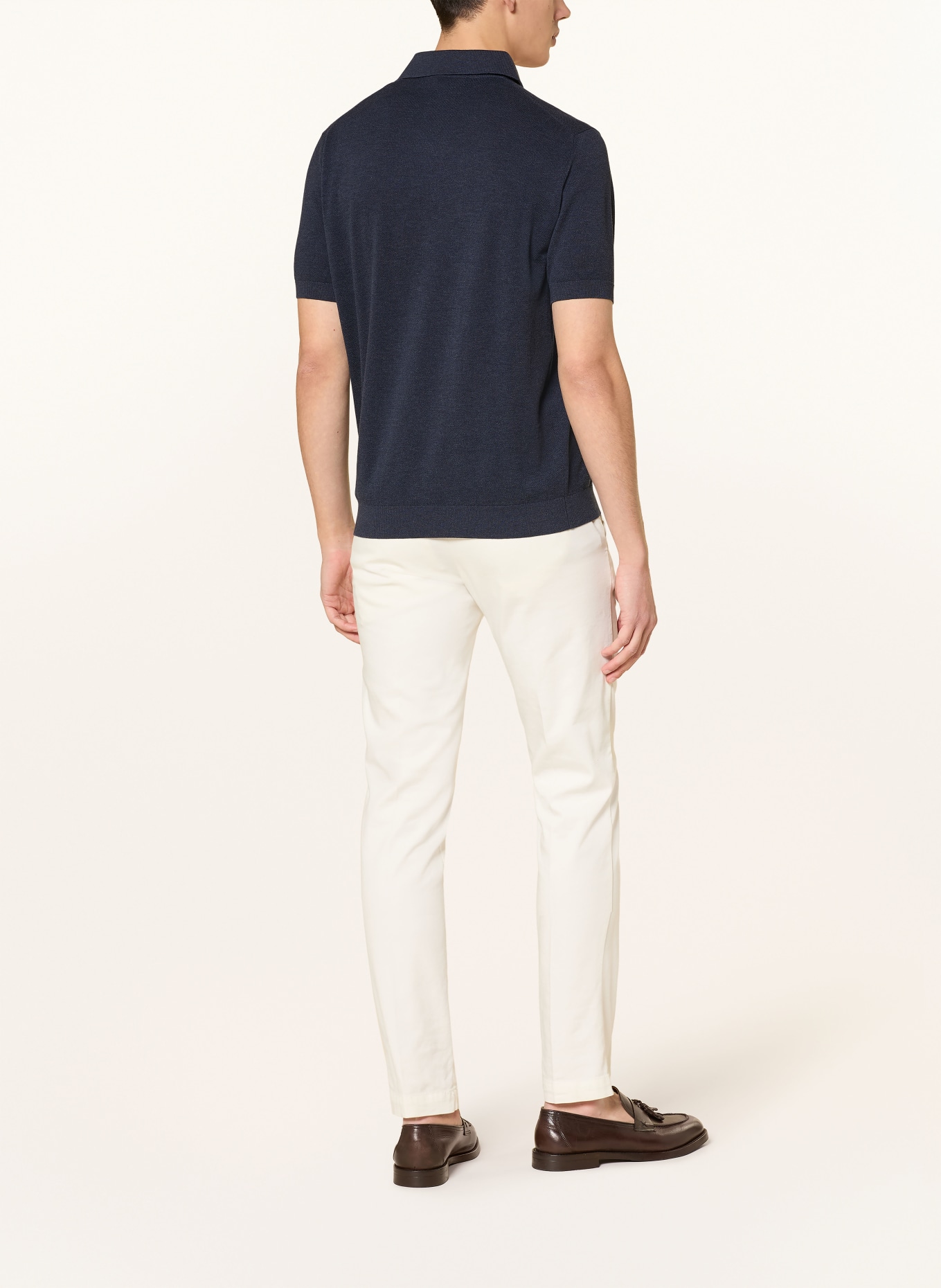 LARDINI piqué polo shirt: DARK BLUE