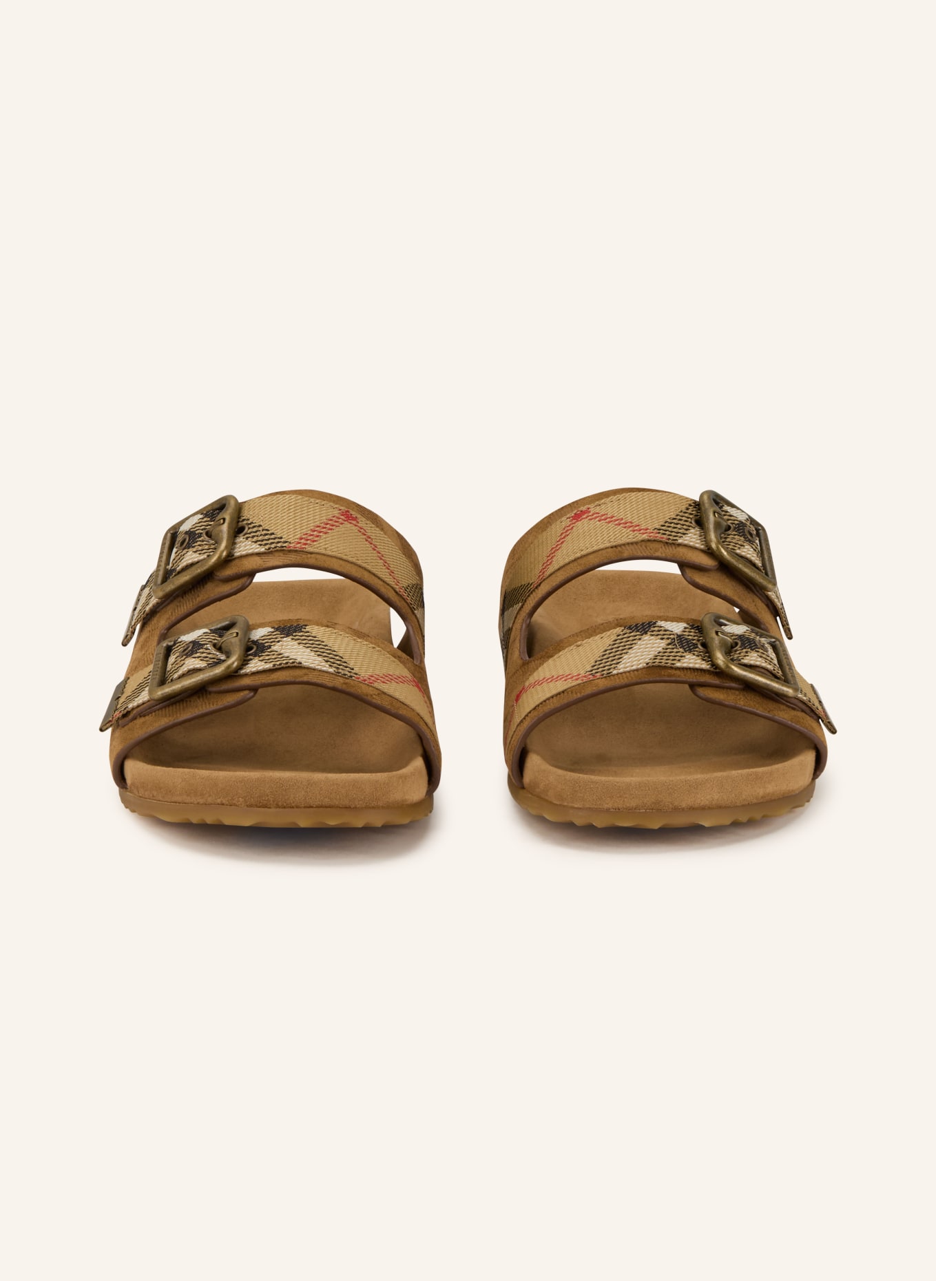 BURBERRY Pantoletten URCHIN: CAMEL / ROT / SCHWARZ