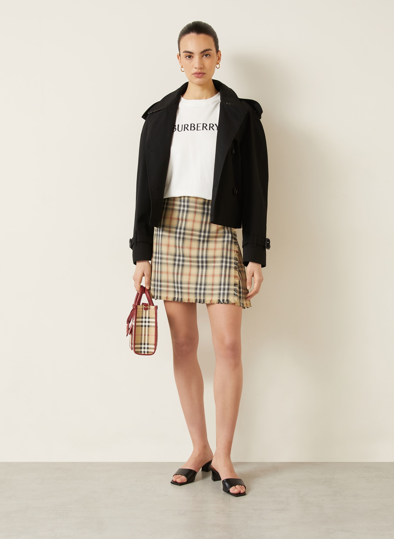 BURBERRY T-Shirt FRANKIE: WEISS / SCHWARZ