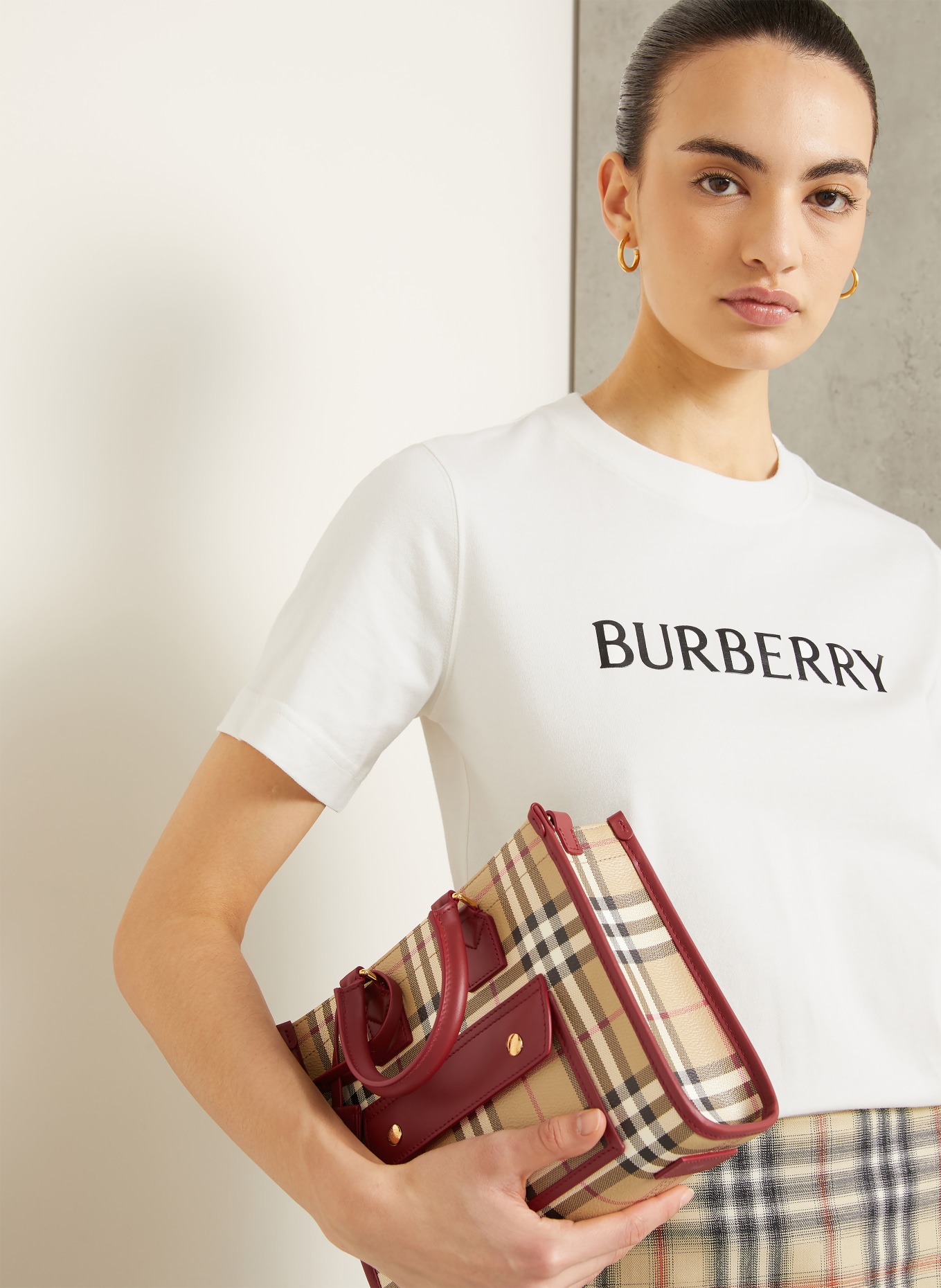 BURBERRY T-Shirt FRANKIE: WEISS / SCHWARZ