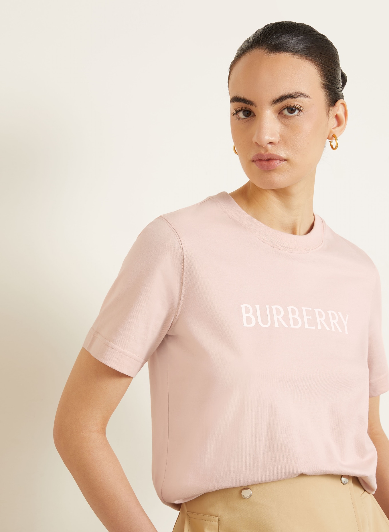 BURBERRY Koszulka FRANKIE: BLADORÓŻOWY
