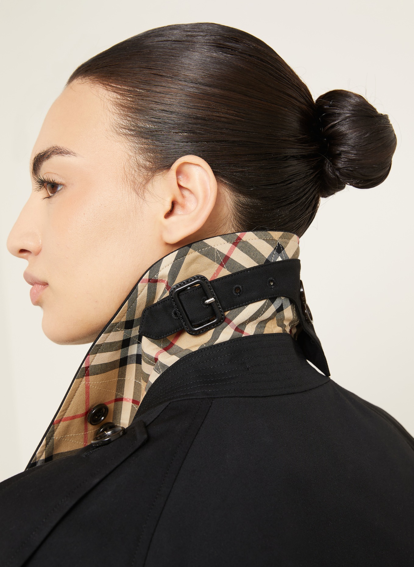 BURBERRY HALTYE trench coat: BLACK