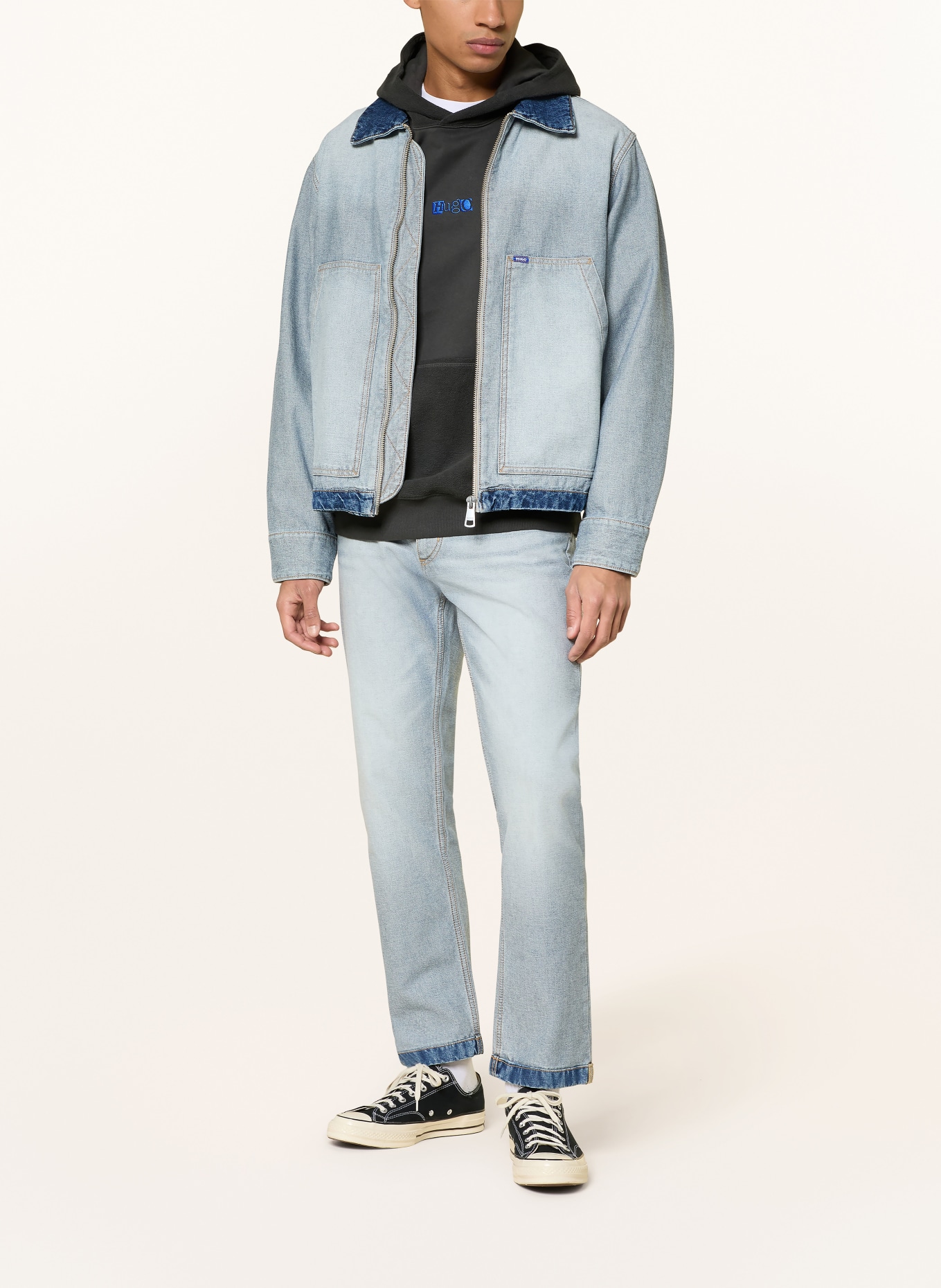 HUGO Jeansjacke TALIAN: 459 LIGHT/PASTEL BLUE