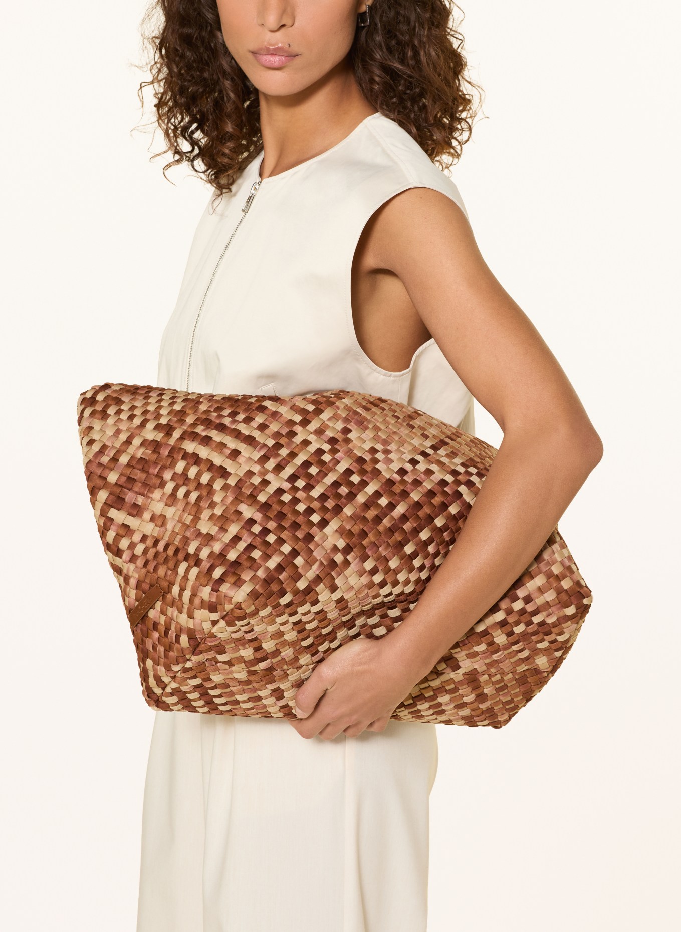 Naghedi Sac à main ST BARTHS avec pochette: MARRON CLAIR / MARRON