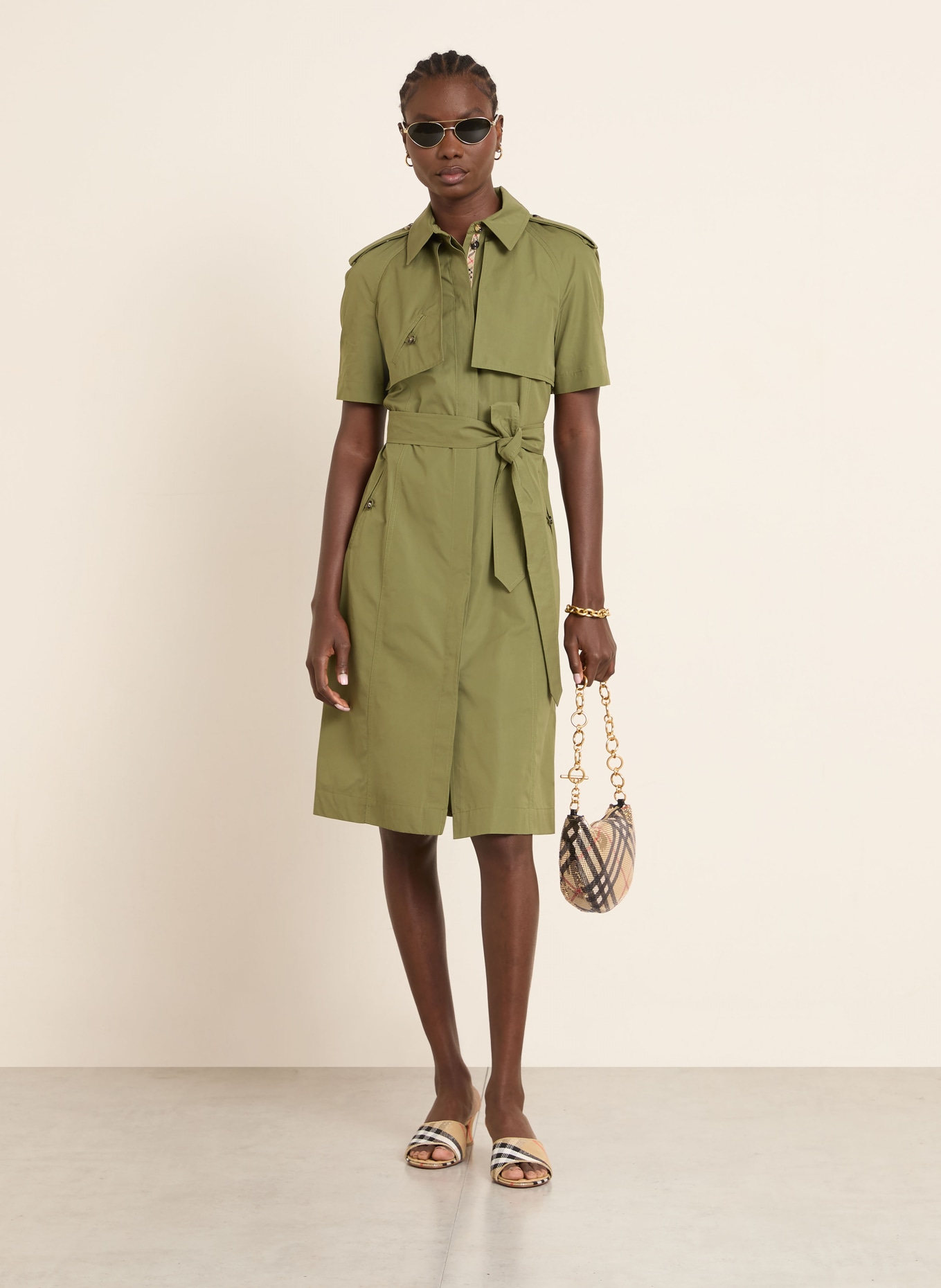 BURBERRY Handtasche CHAINMAIL: GOLD / ROT / SCHWARZ