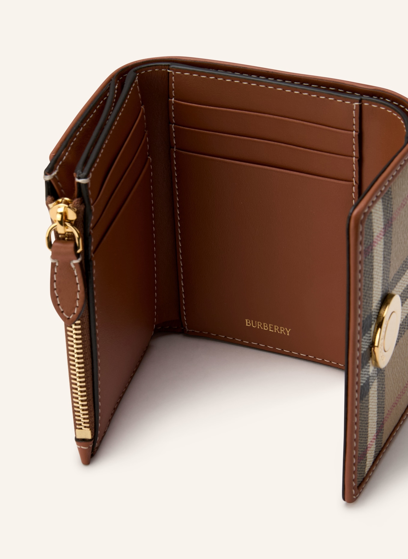 BURBERRY Geldbörse LANCASTER: BEIGE / BRAUN / SCHWARZ