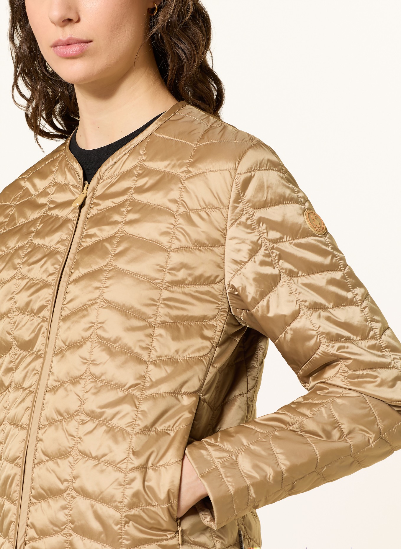 SAVE THE DUCK Kurtka pikowana ZINA: CAMELOWY