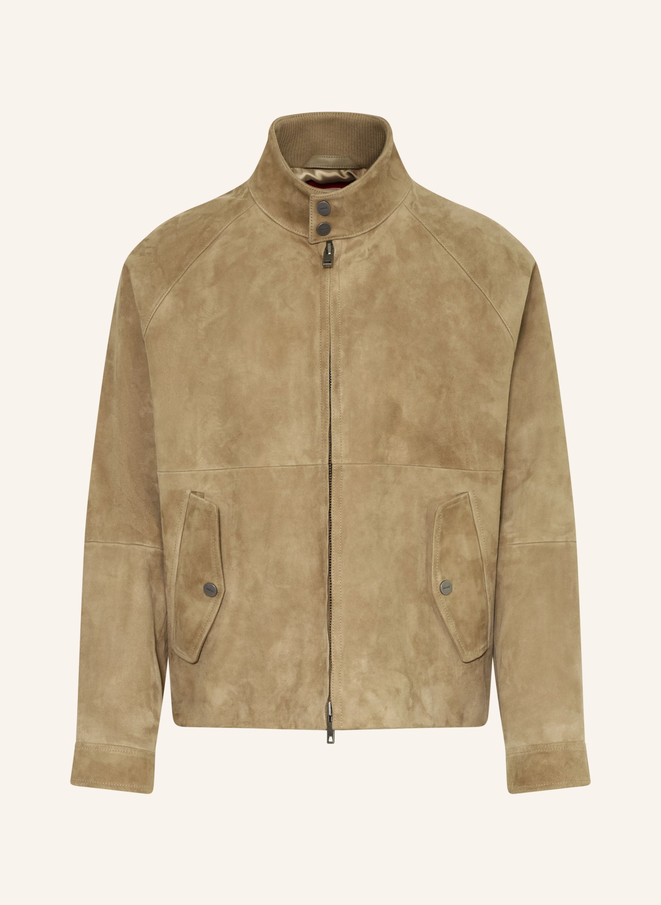HUGO Lederjacke LORIDGE: BEIGE