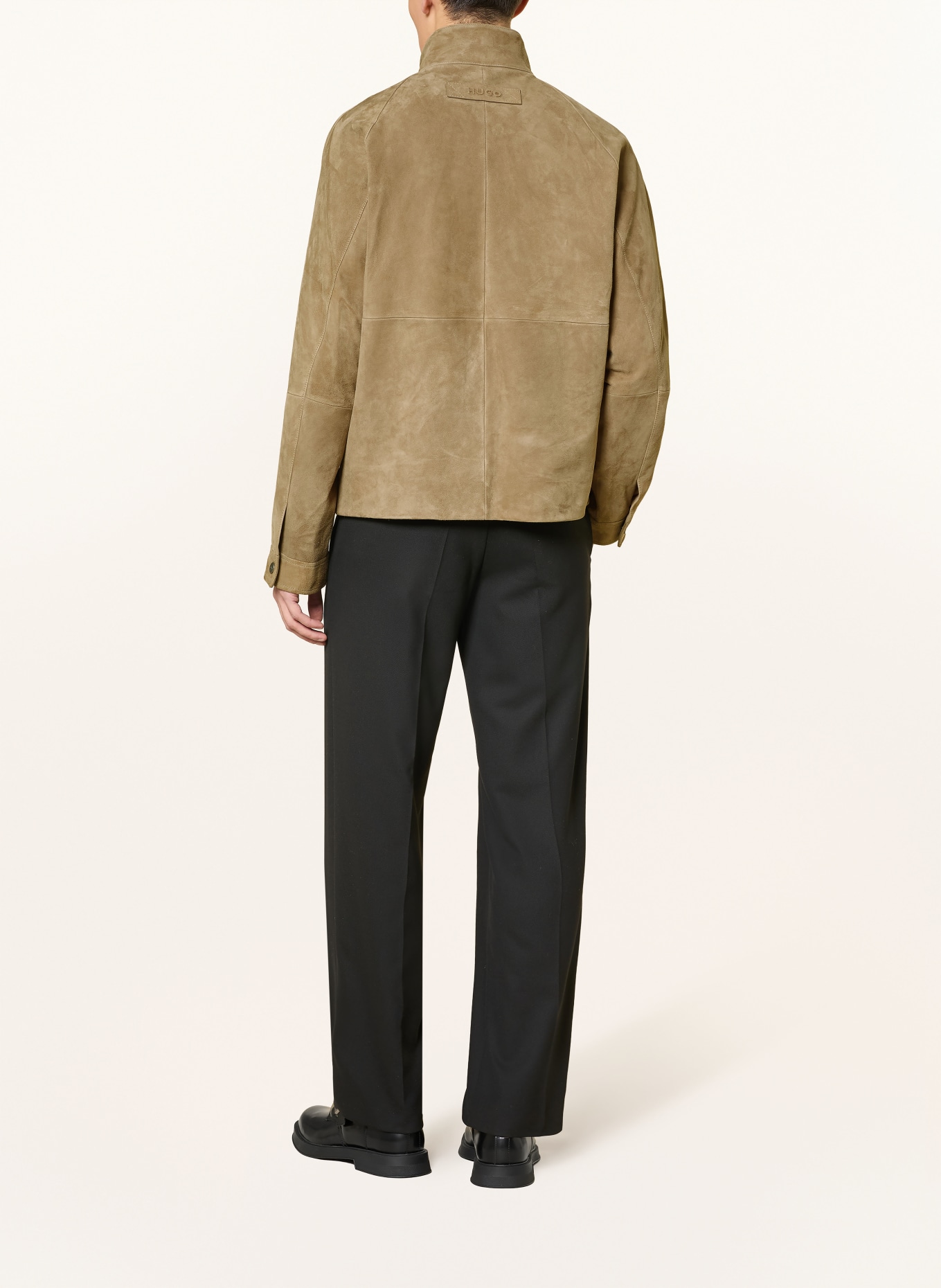 HUGO Lederjacke LORIDGE: BEIGE