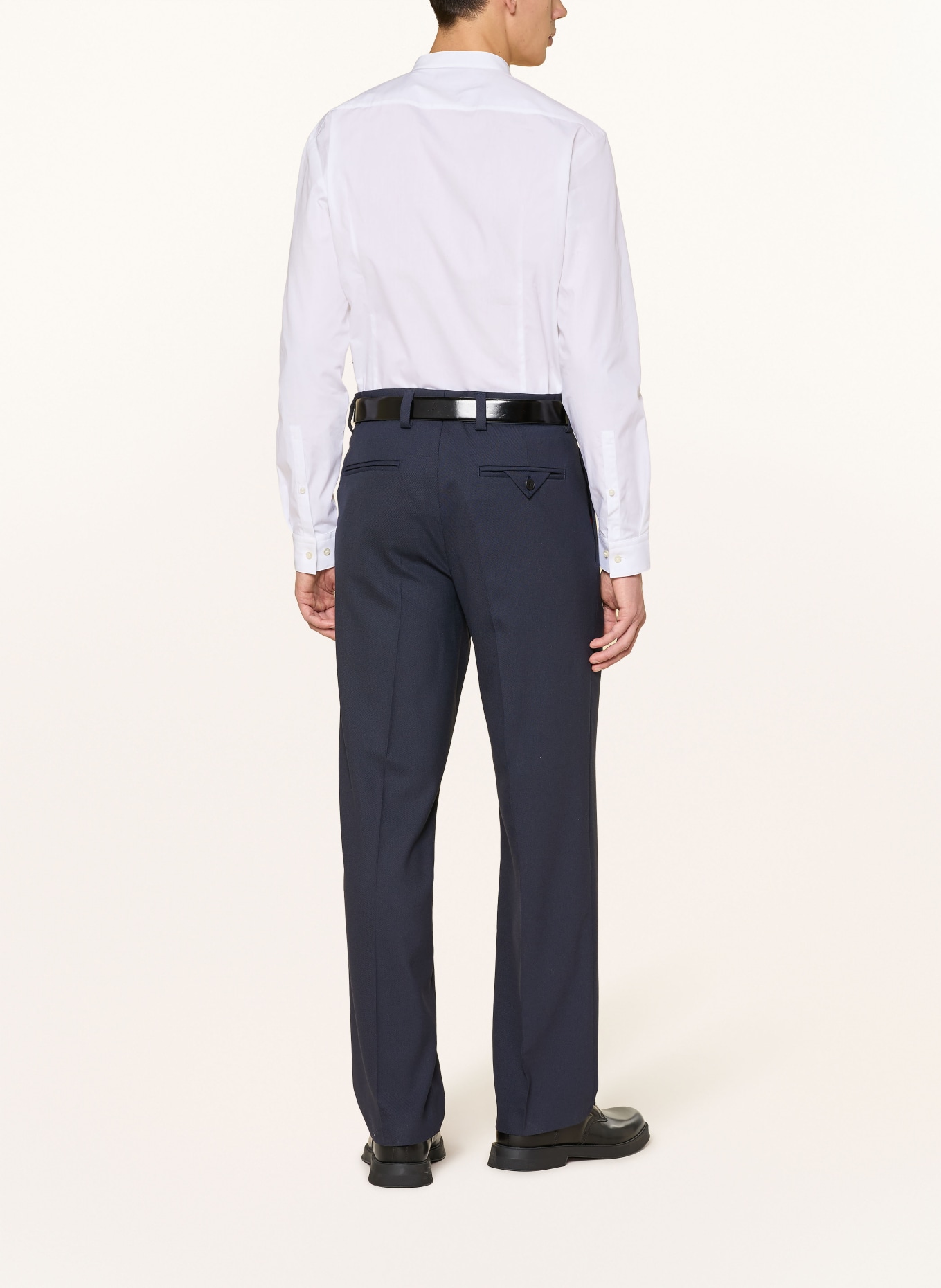 HUGO KALEB slim fit shirt with stand-up collar: WHITE
