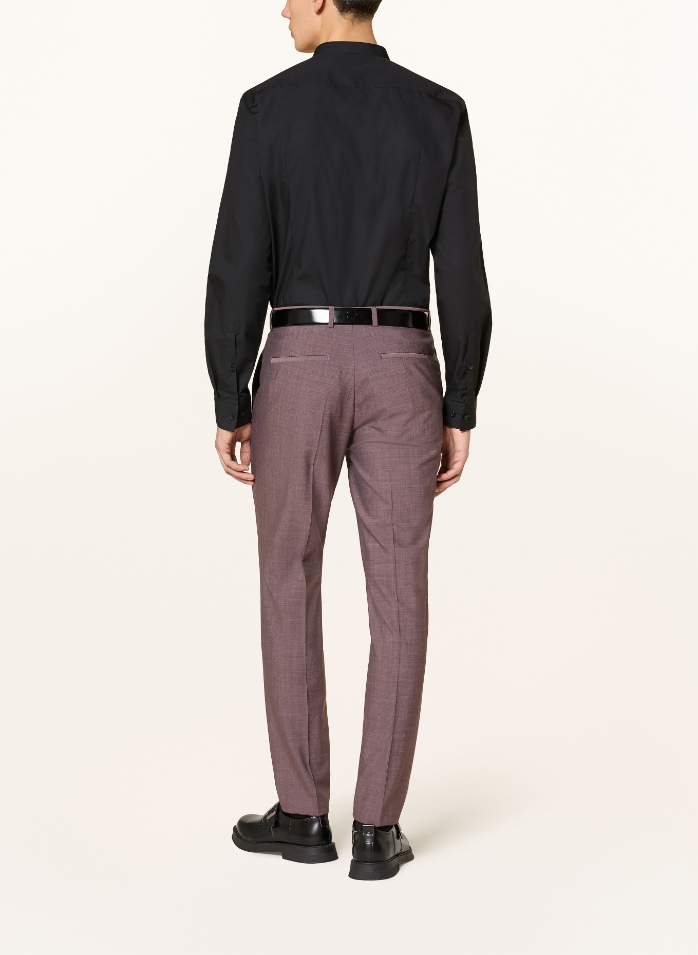 HUGO Hemd KALEB Slim Fit mit Stehkragen: SCHWARZ