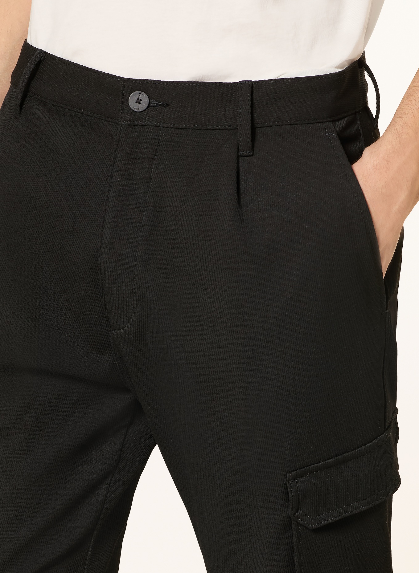 HUGO Cargohose GLAVIN Slim Fit: SCHWARZ