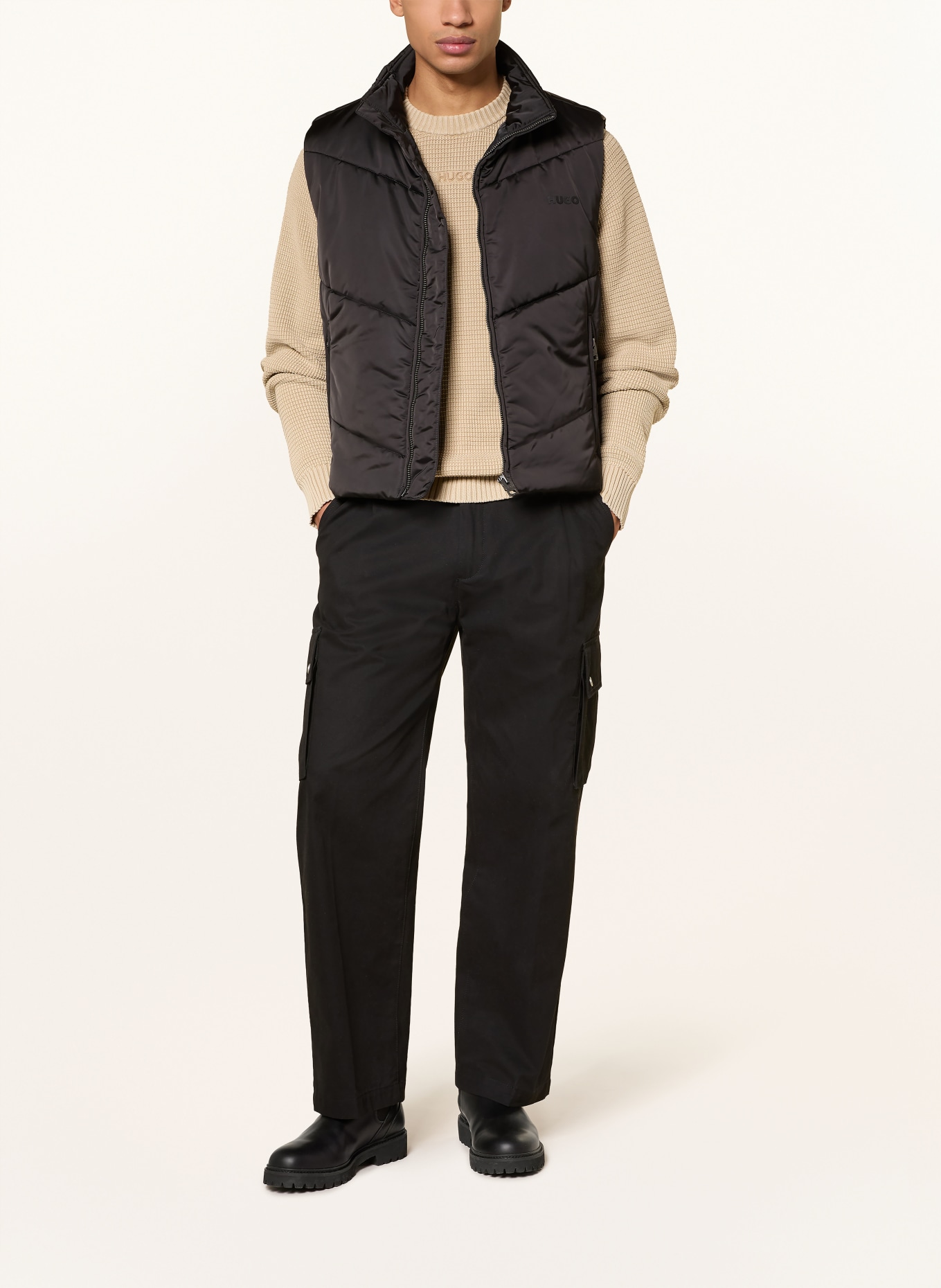 HUGO Steppweste BEROLINO: SCHWARZ