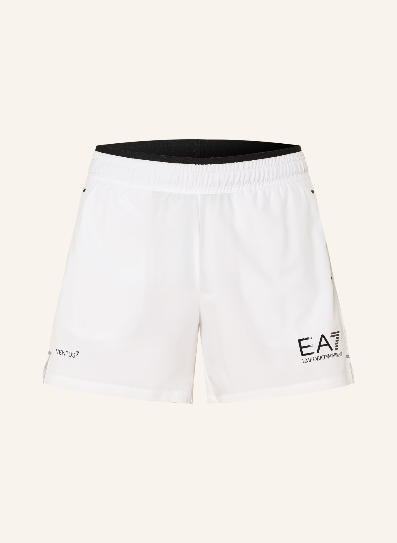 EA7 EMPORIO ARMANI tennis shorts: WHITE / BLACK