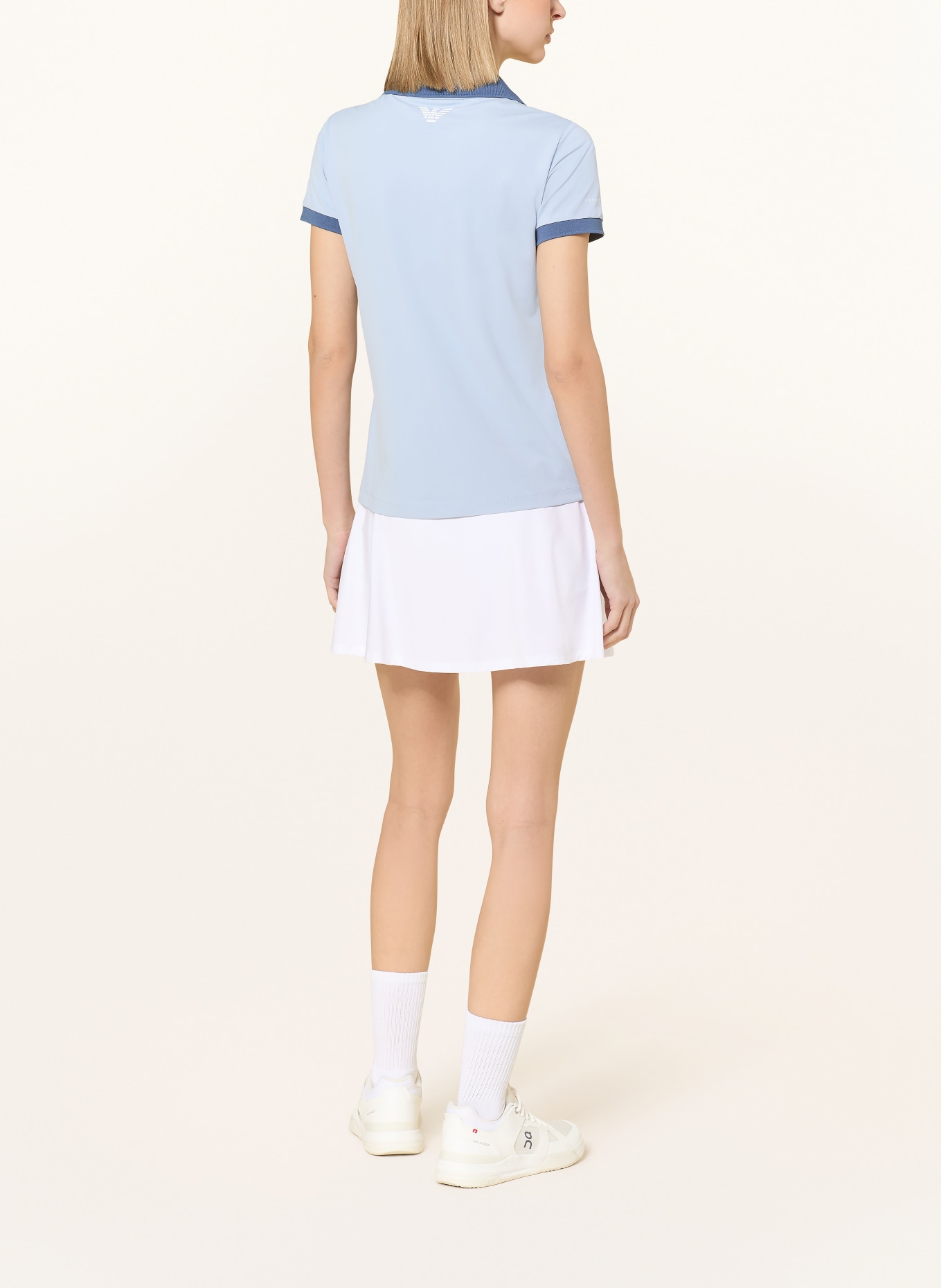 EA7 EMPORIO ARMANI Funktions-Poloshirt TENNIS PRO: HELLBLAU / BLAU