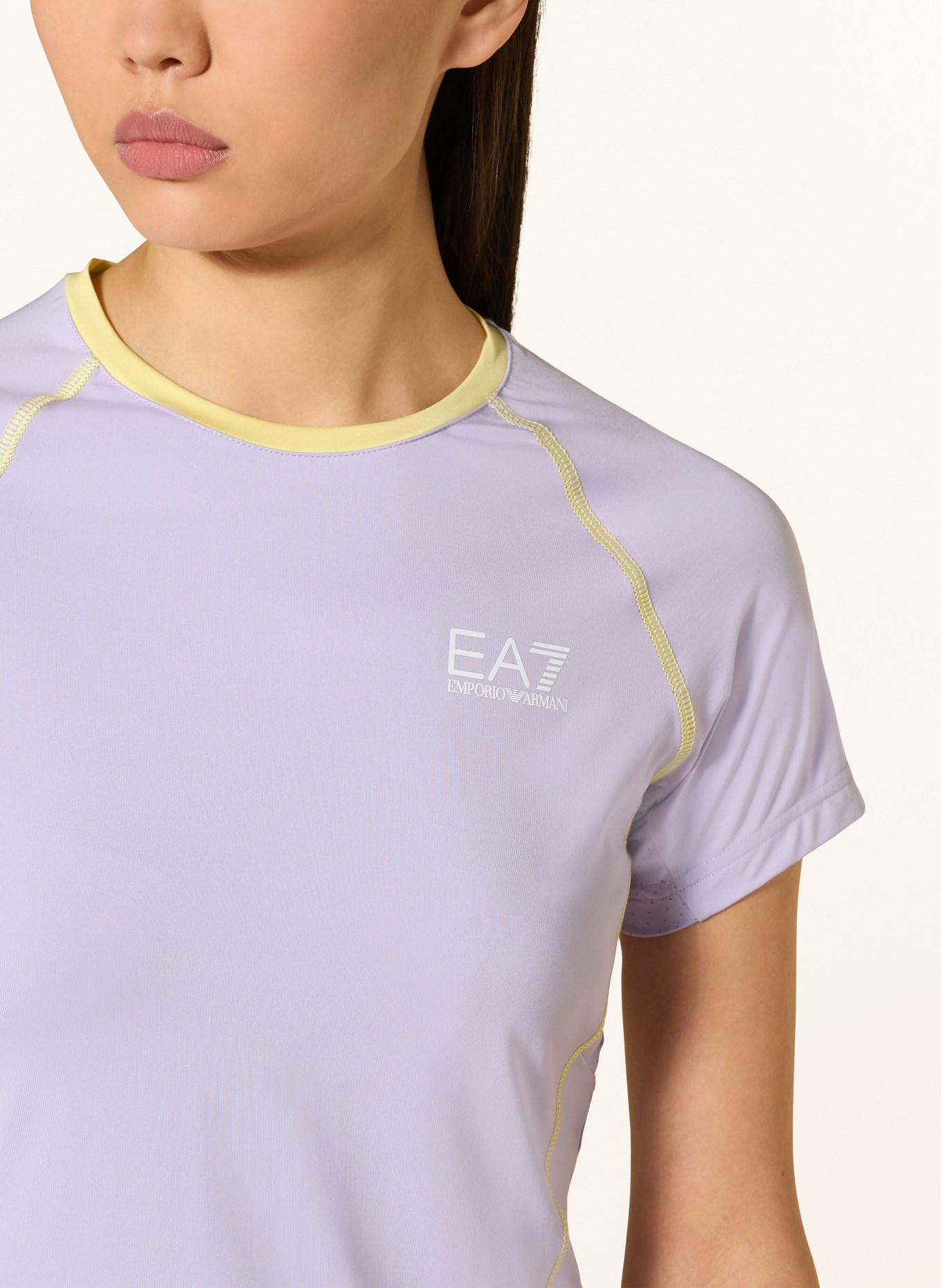 EA7 EMPORIO ARMANI T-shirt PRO: LIGHT PURPLE / YELLOW