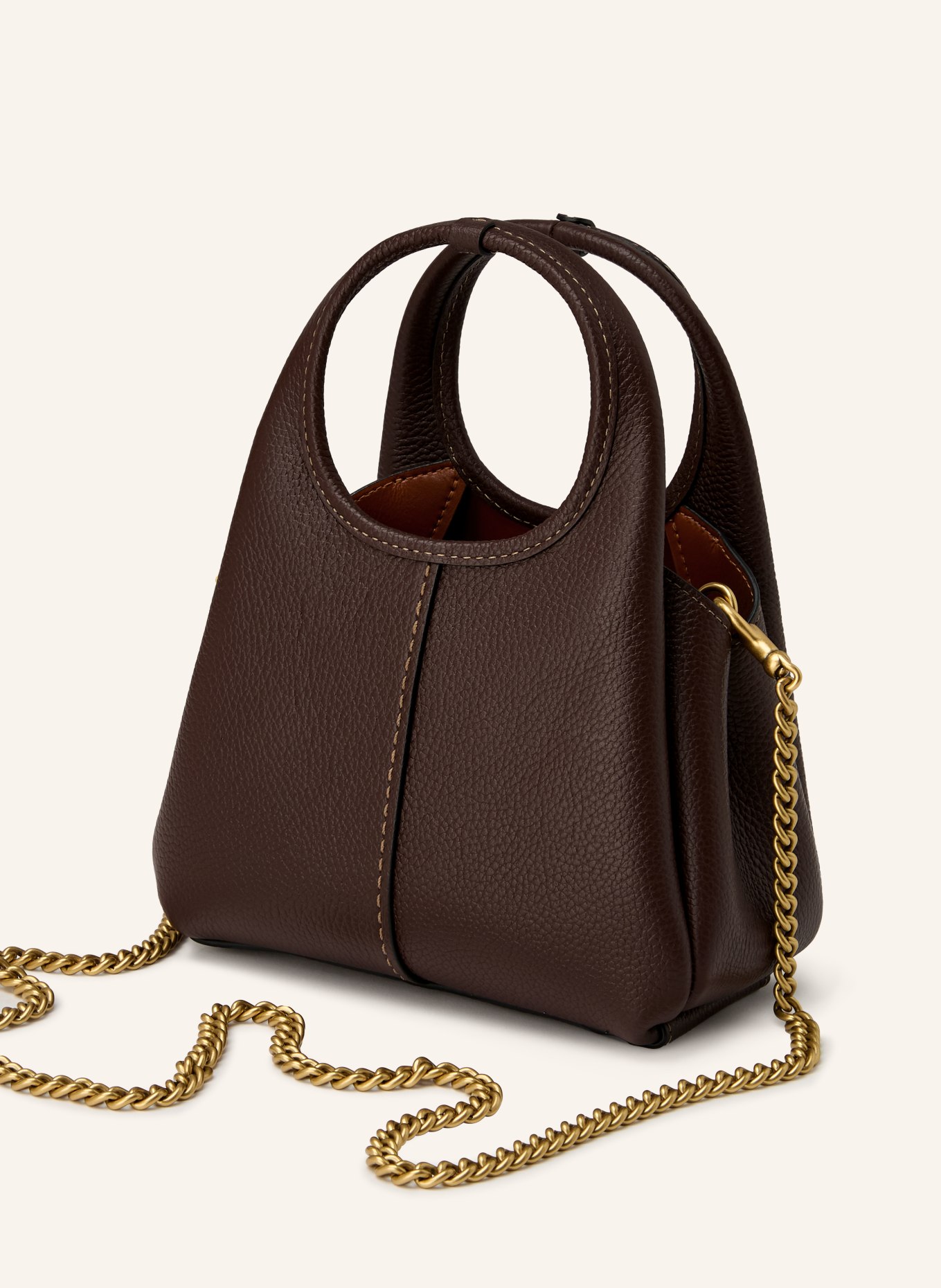 COACH Mikro taška LANA: TMAVĚ HNĚDÁ