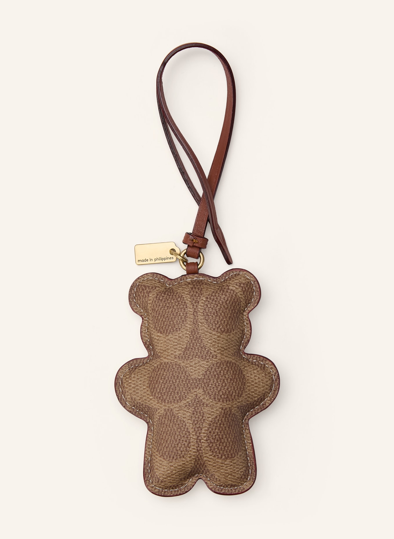 COACH BEAR PUFFY bag charm: CAMEL / BROWN