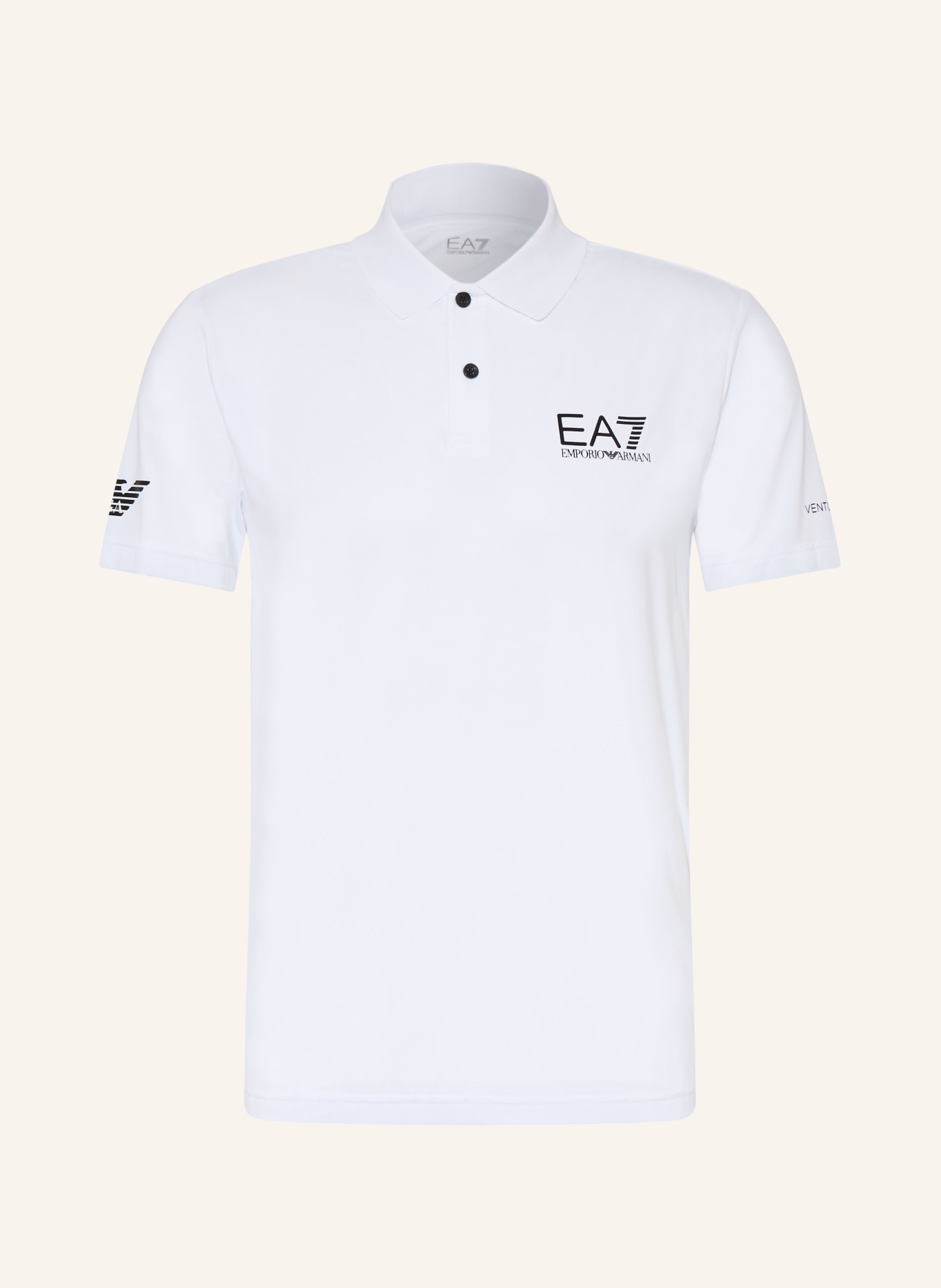 EA7 EMPORIO ARMANI Funktions-Poloshirt: WEISS