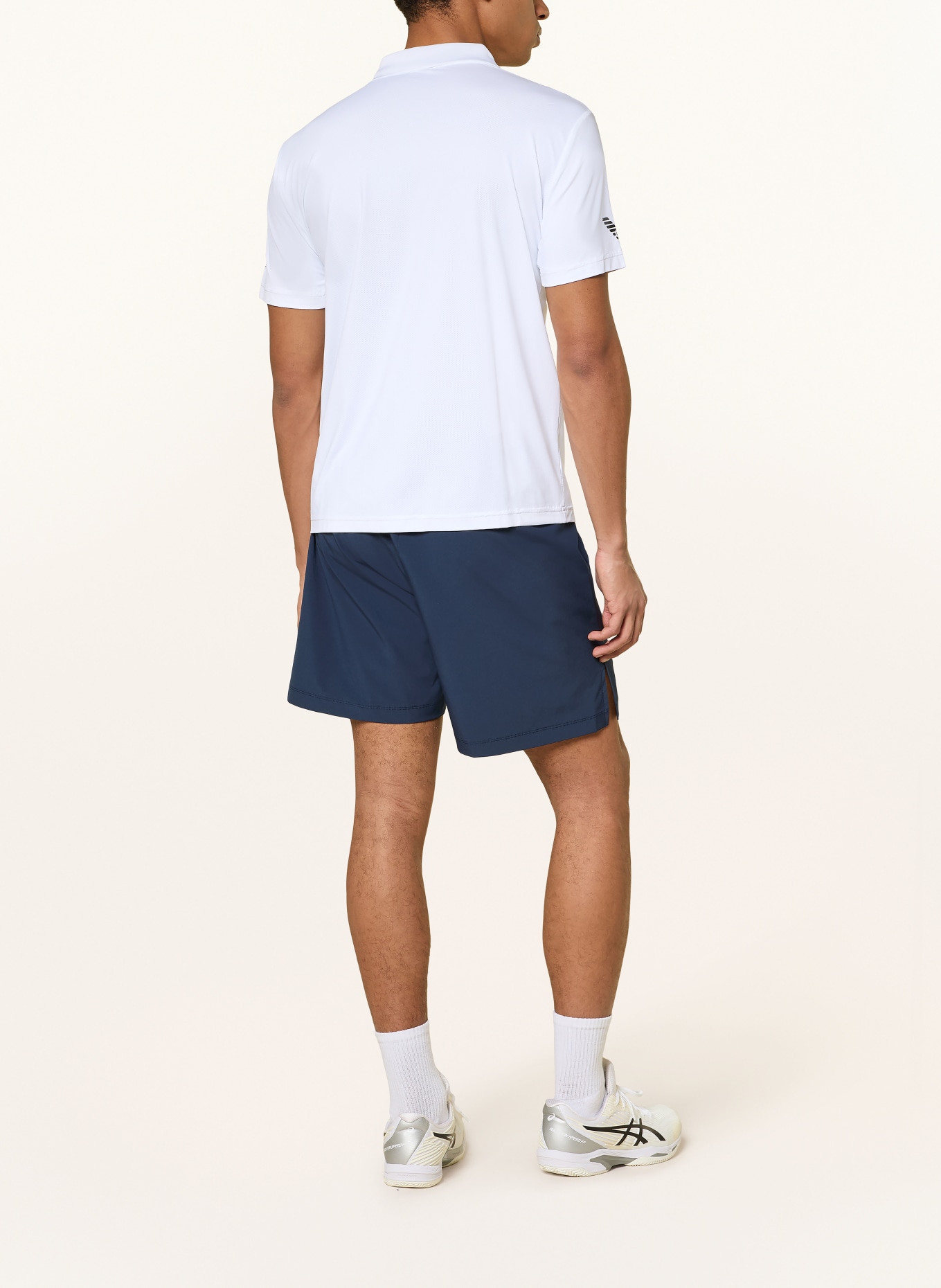 EA7 EMPORIO ARMANI Funktions-Poloshirt: WEISS