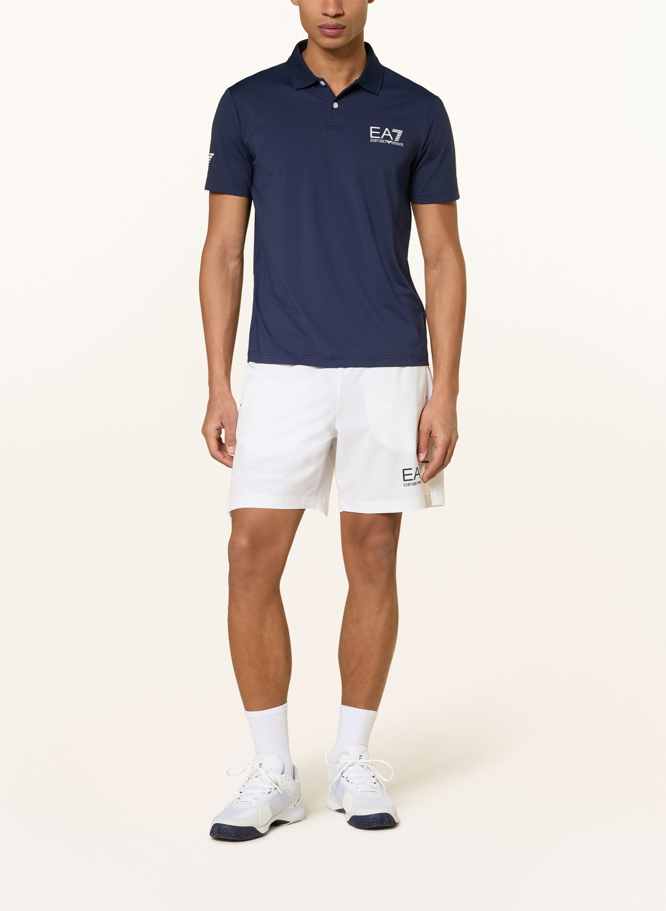 EA7 EMPORIO ARMANI Funktions-Poloshirt: DUNKELBLAU