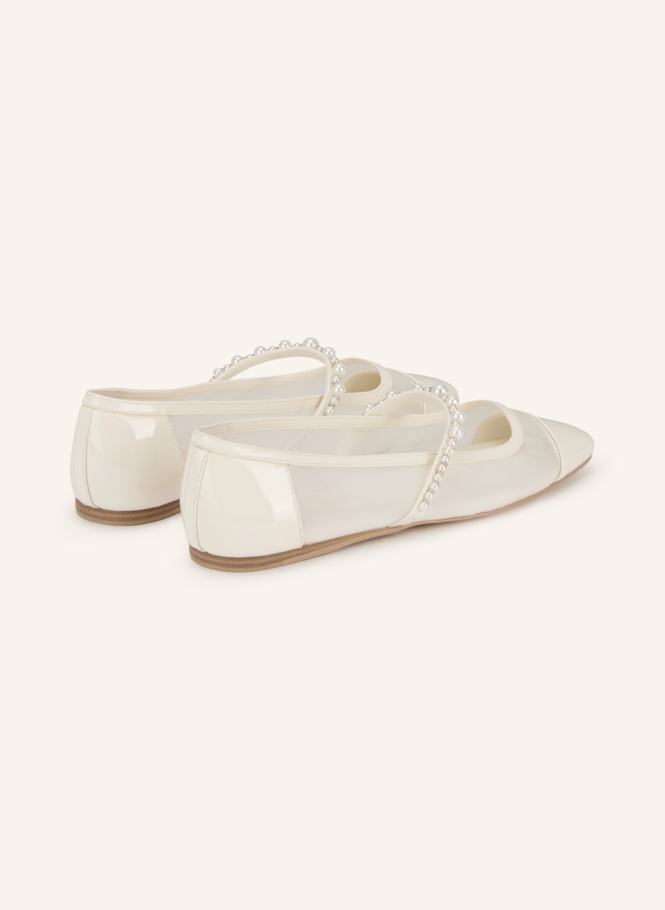 Dolce Vita Baleriny Mary Jane z ozdobnymi perełkami: KREMOWY