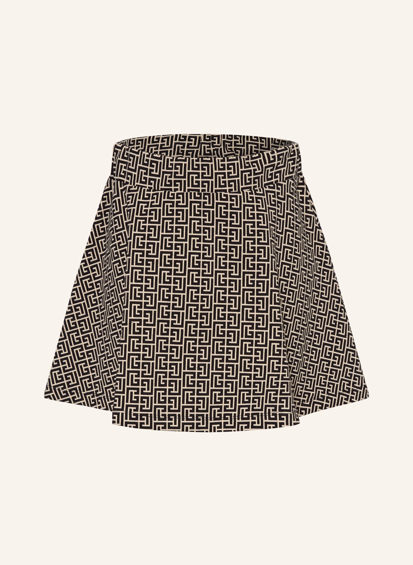 BALMAIN Jerseyrock: SCHWARZ / BEIGE