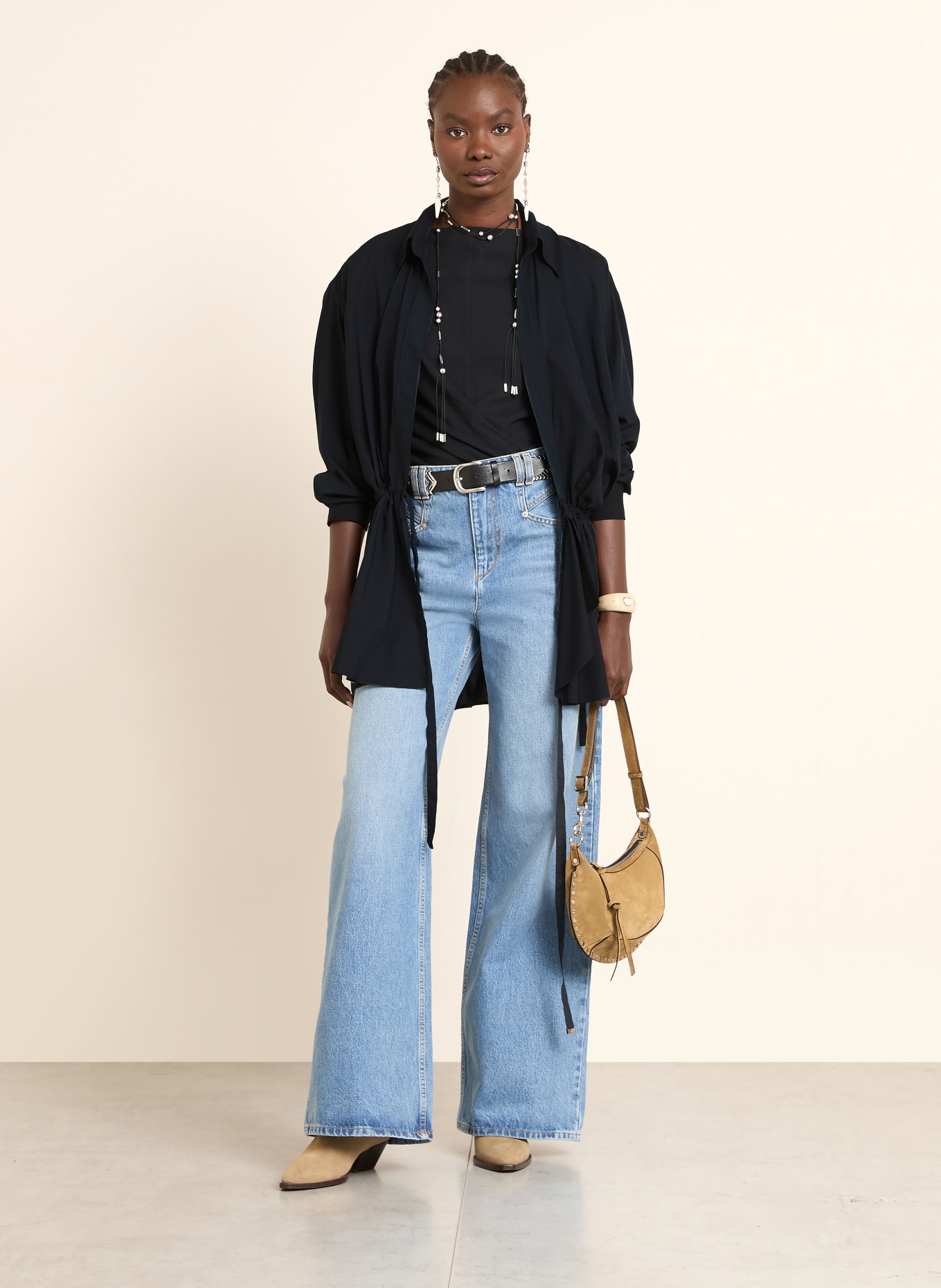 ISABEL MARANT Wickekleid KEREN: SCHWARZ