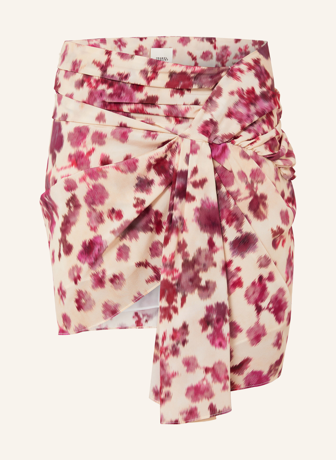 ISABEL MARANT Seidenrock OVIA: FUCHSIA / ECRU