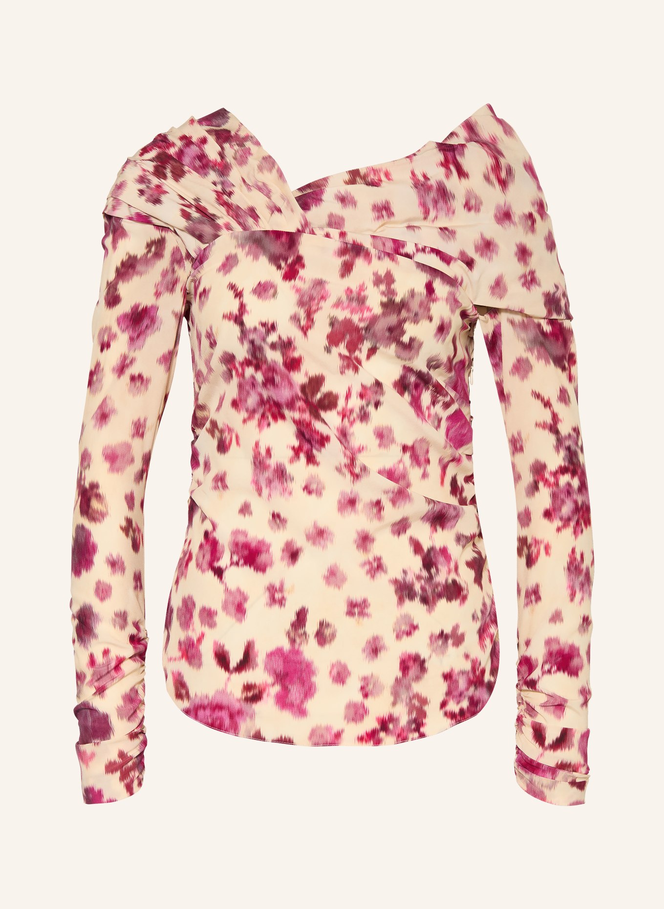 ISABEL MARANT Blusenshirt DANKA aus Seide: FUCHSIA / CREME