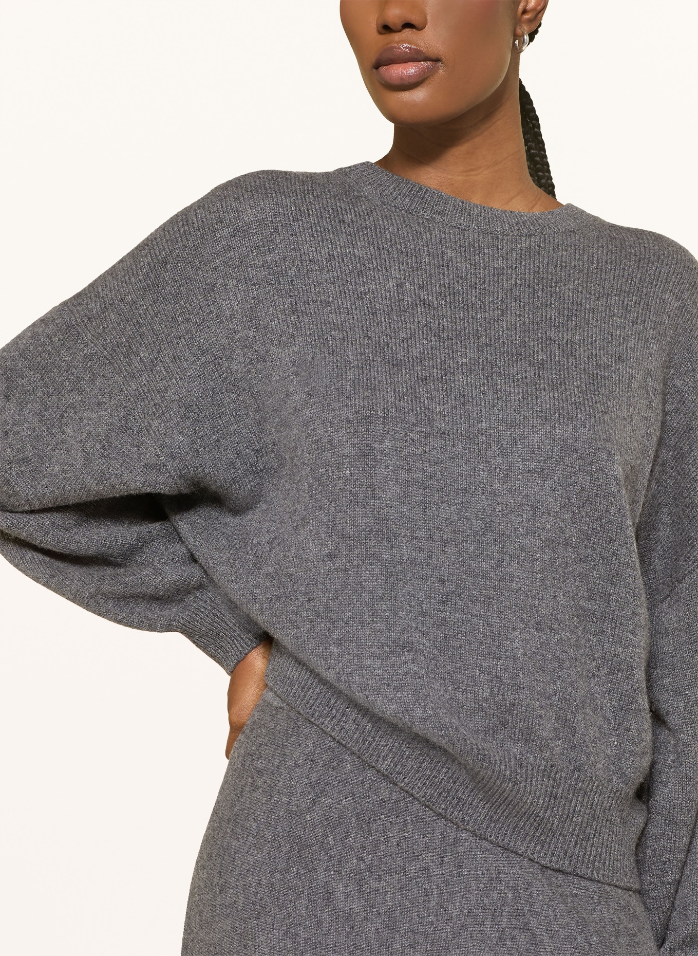 LISA YANG cashmere sweater: DARK GRAY