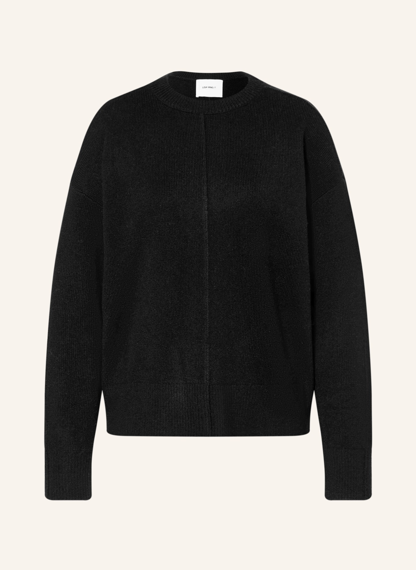 LISA YANG Cashmere-Pullover: SCHWARZ