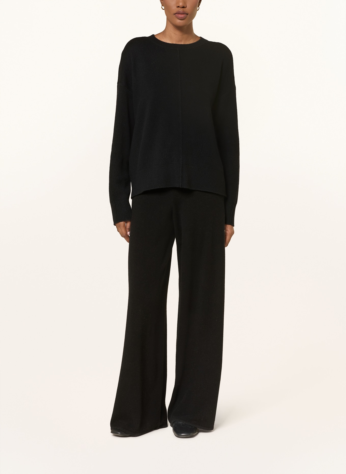 LISA YANG Cashmere-Pullover: SCHWARZ