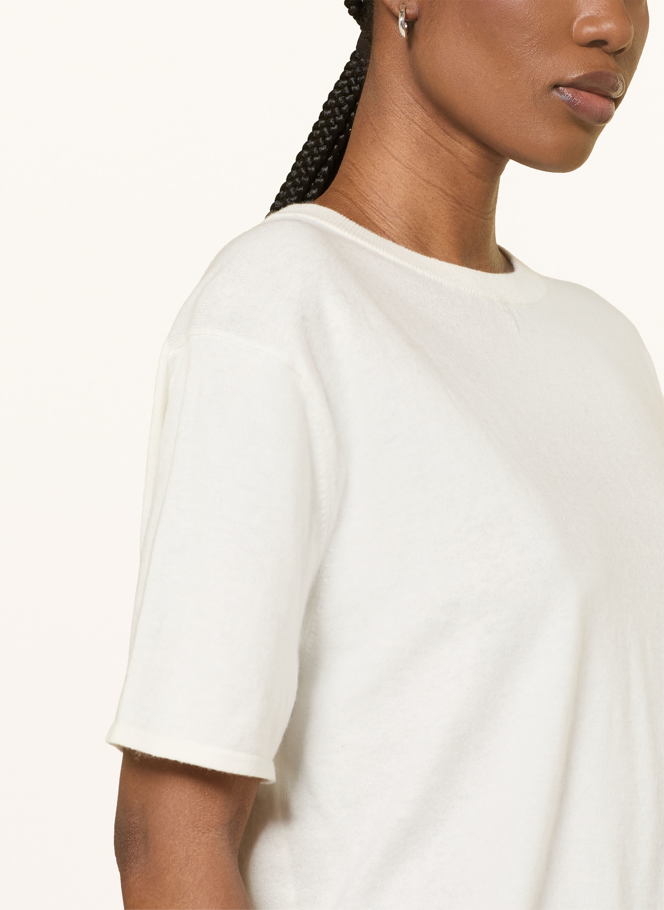 LISA YANG Strickshirt mit Cashmere: CREME