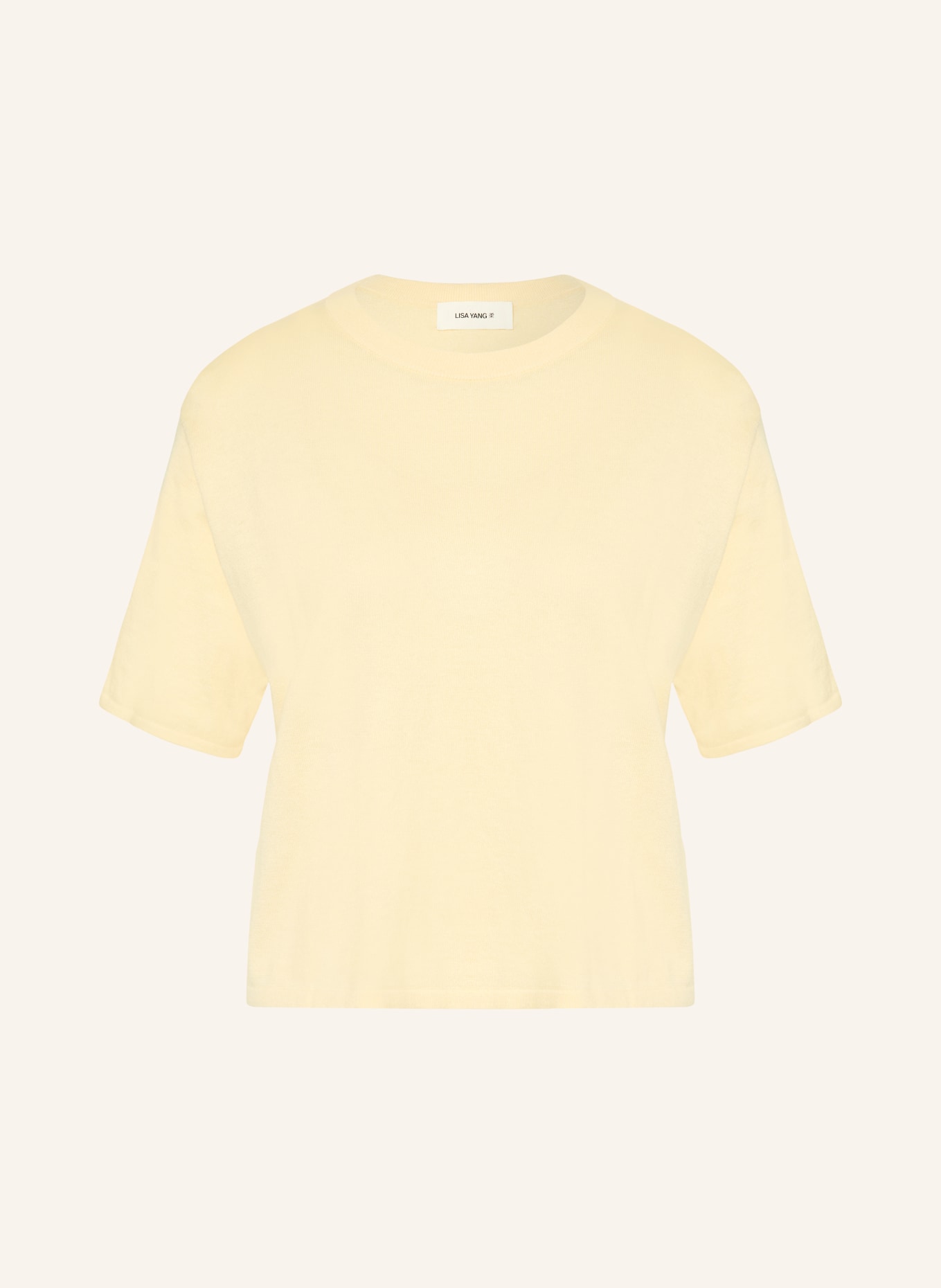 LISA YANG Strickshirt mit Cashmere: HELLGELB
