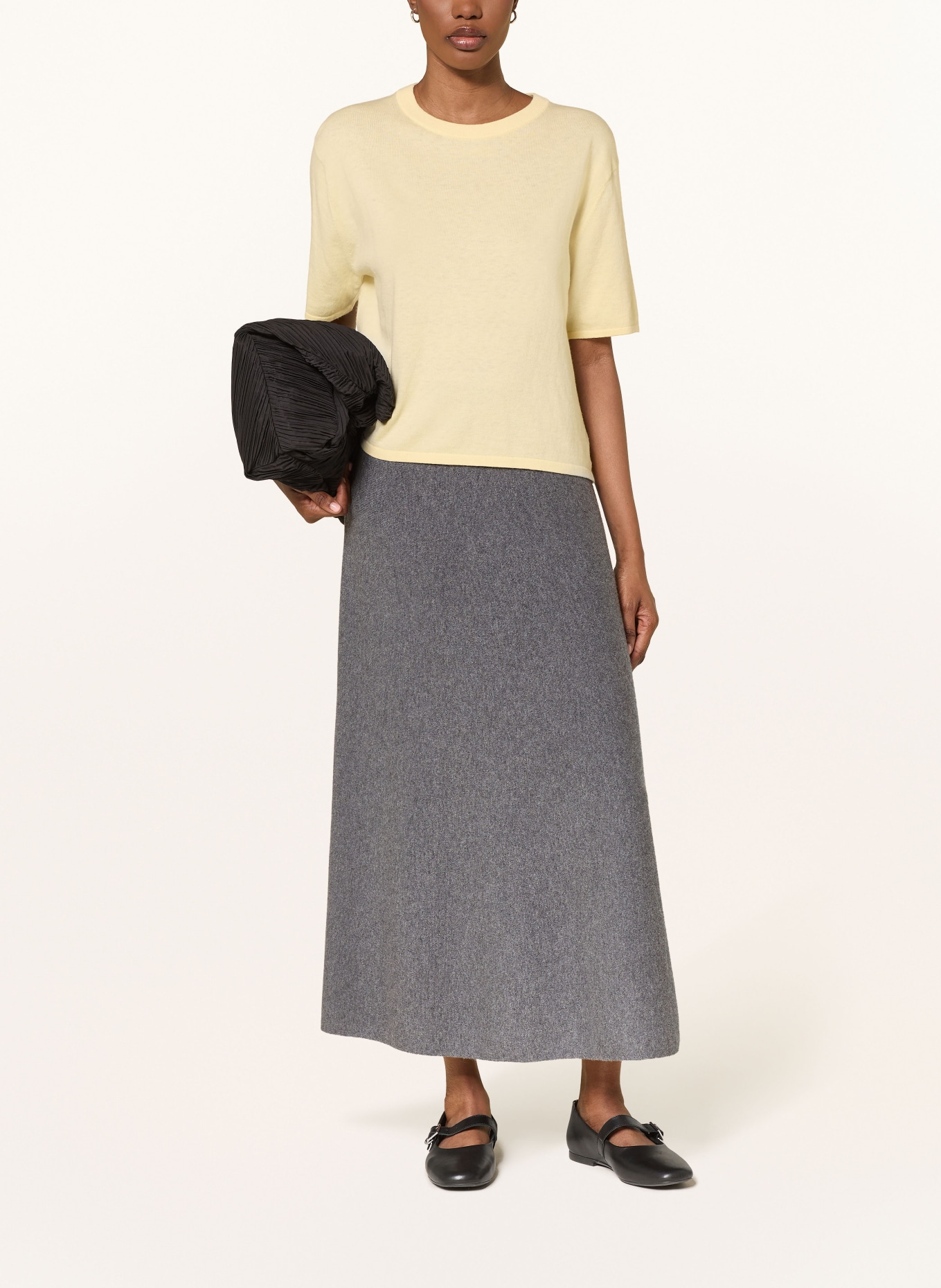 LISA YANG Strickshirt mit Cashmere: HELLGELB