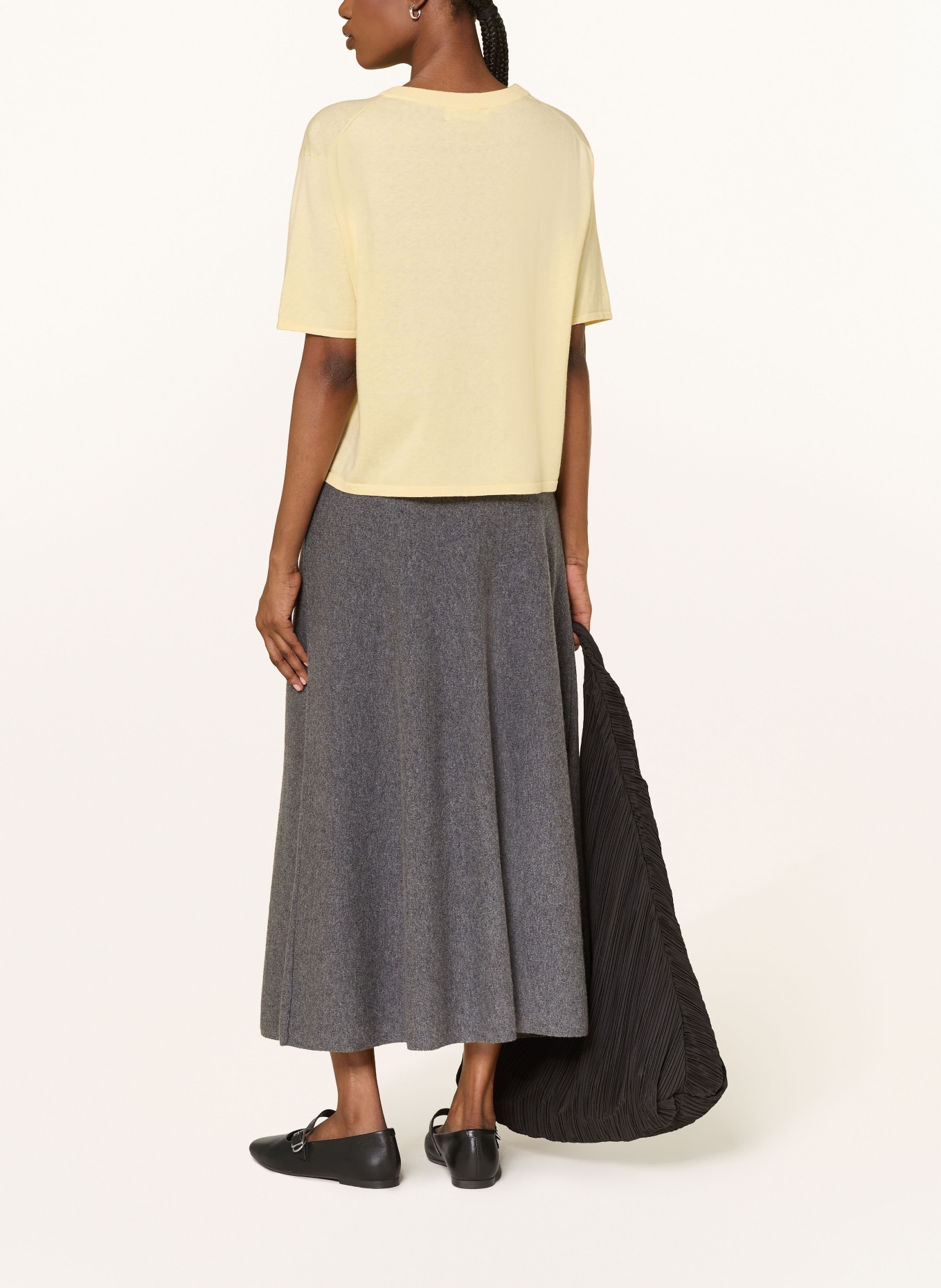 LISA YANG Strickshirt mit Cashmere: HELLGELB