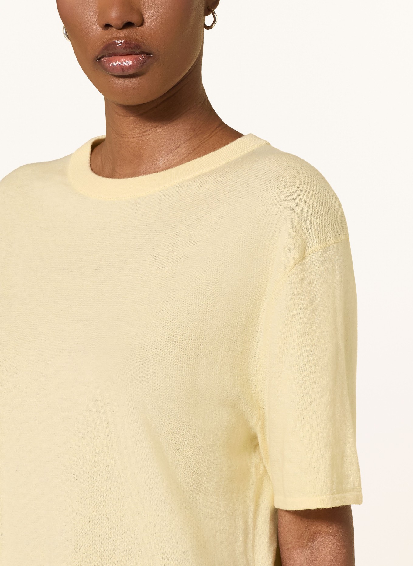 LISA YANG Strickshirt mit Cashmere: HELLGELB
