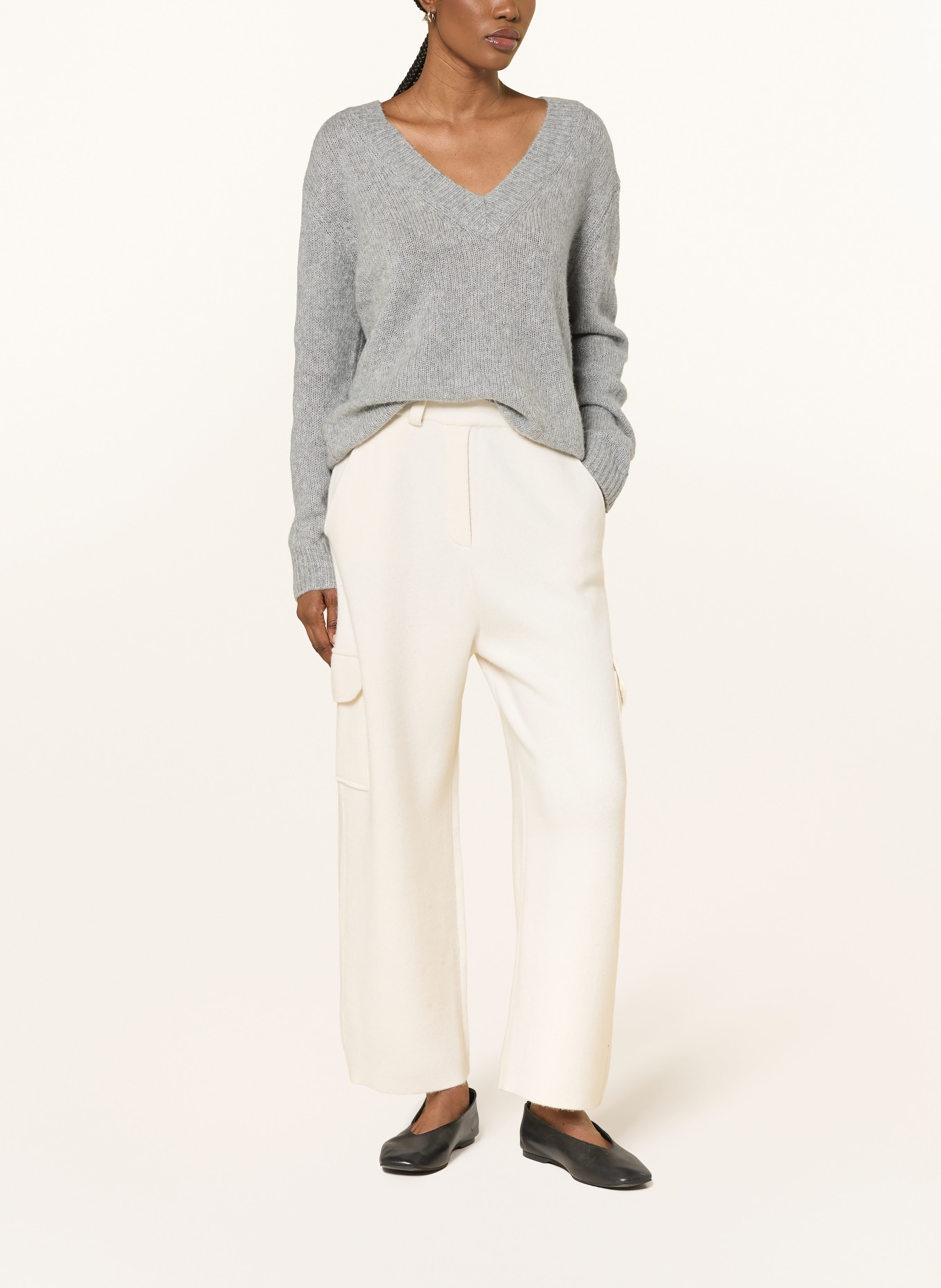 LISA YANG Cashmere-Pullover: GRAU