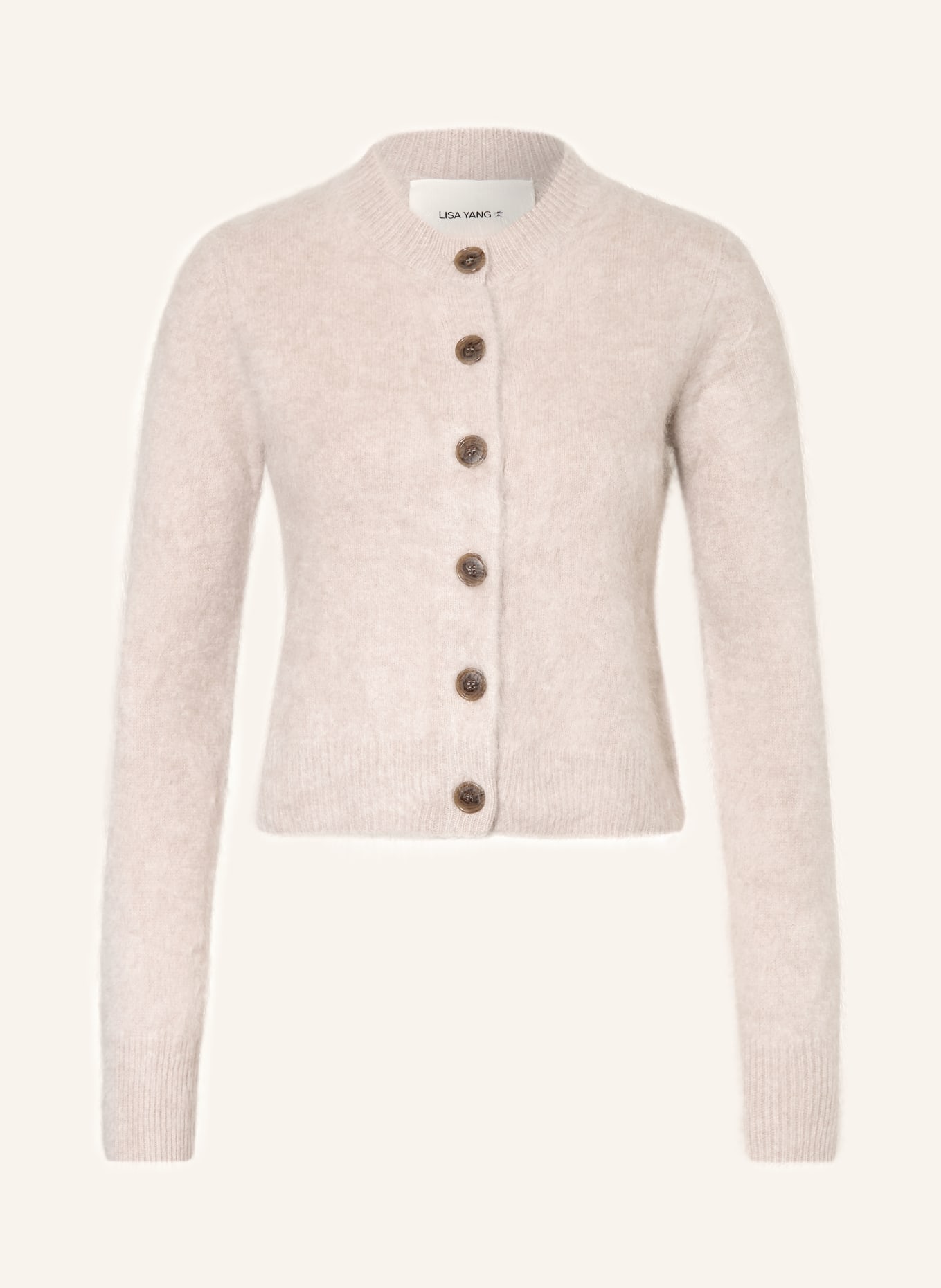 LISA YANG Cashmere cardigan: BEIGE