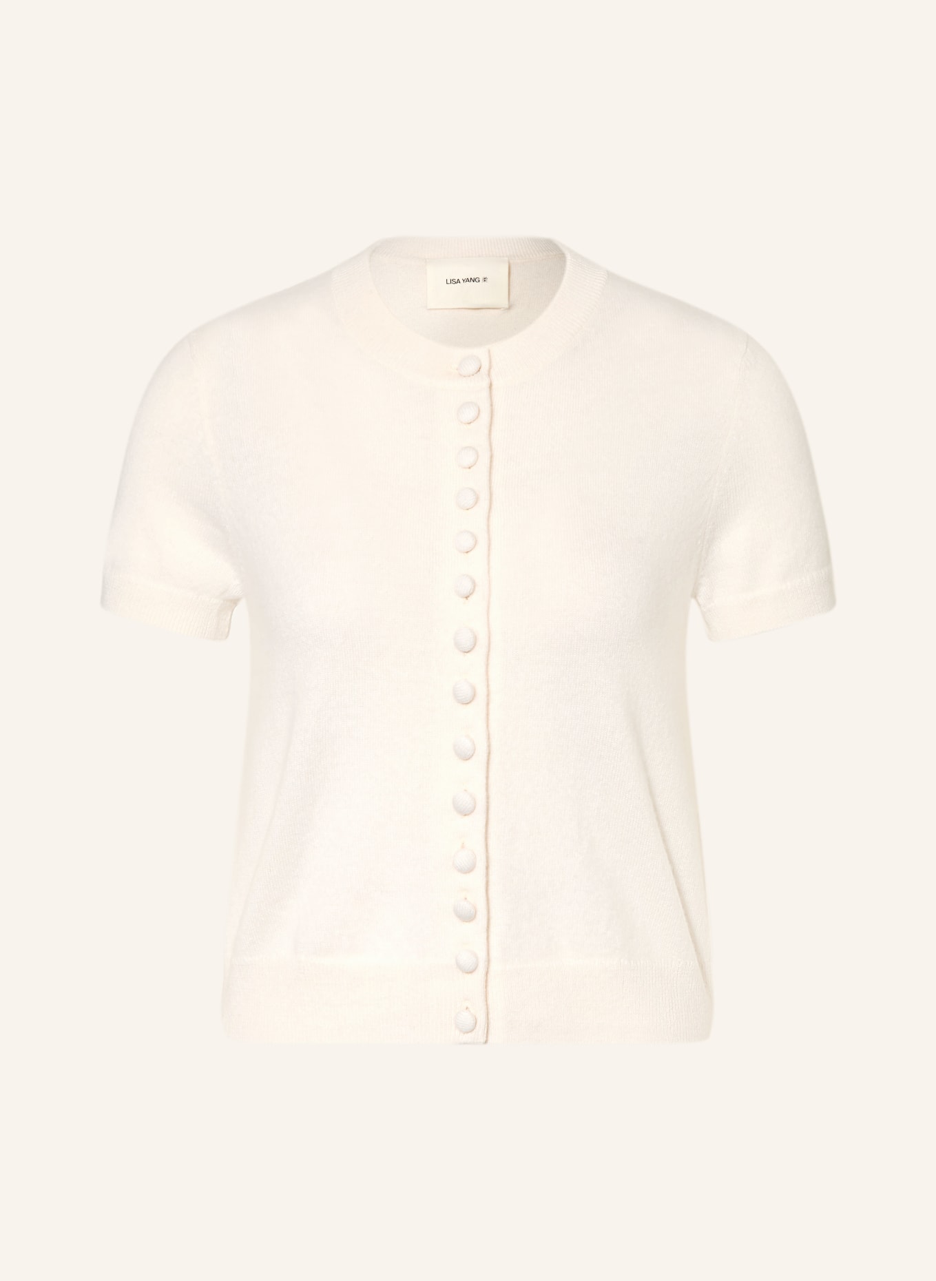 LISA YANG Strickjacke aus Cashmere: CREME