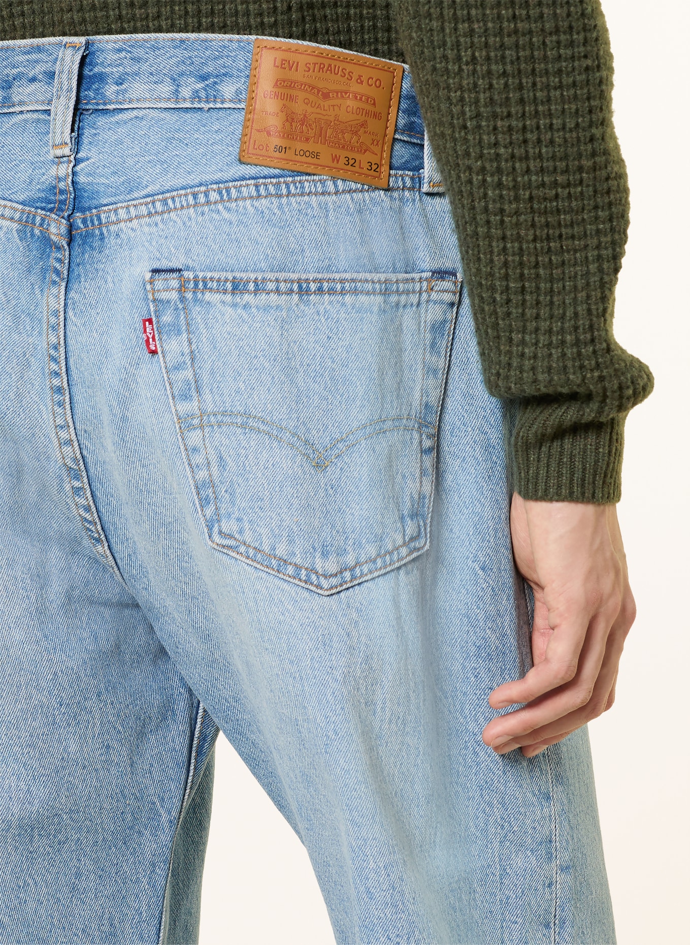 Levi's® Džíny 501® LOOSE Loose Fit: 09 Light Indigo - Worn In