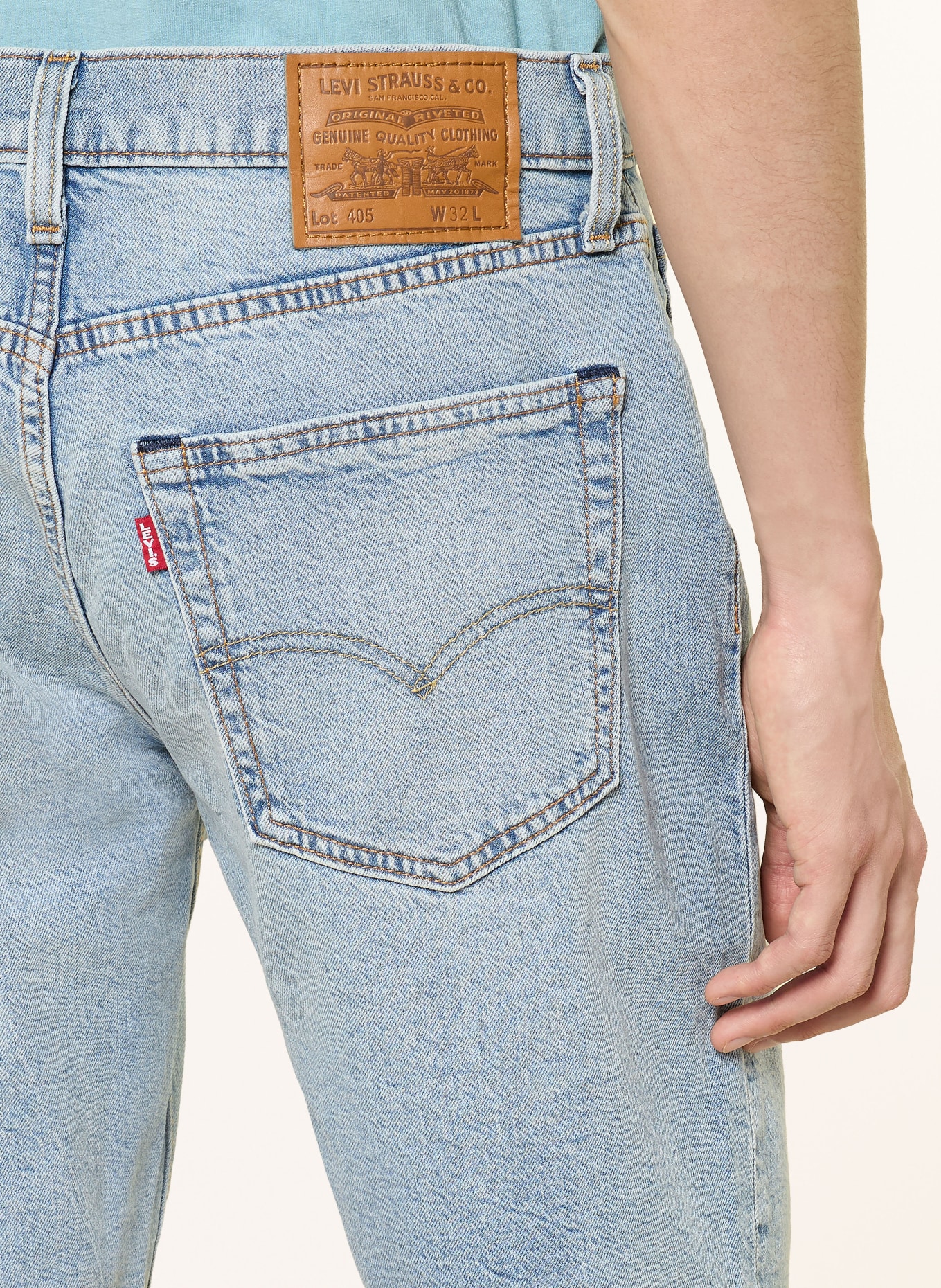 Levi's® Jeansshorts 405™ STANDARD Regular Fit: 10 Light Indigo - Worn In