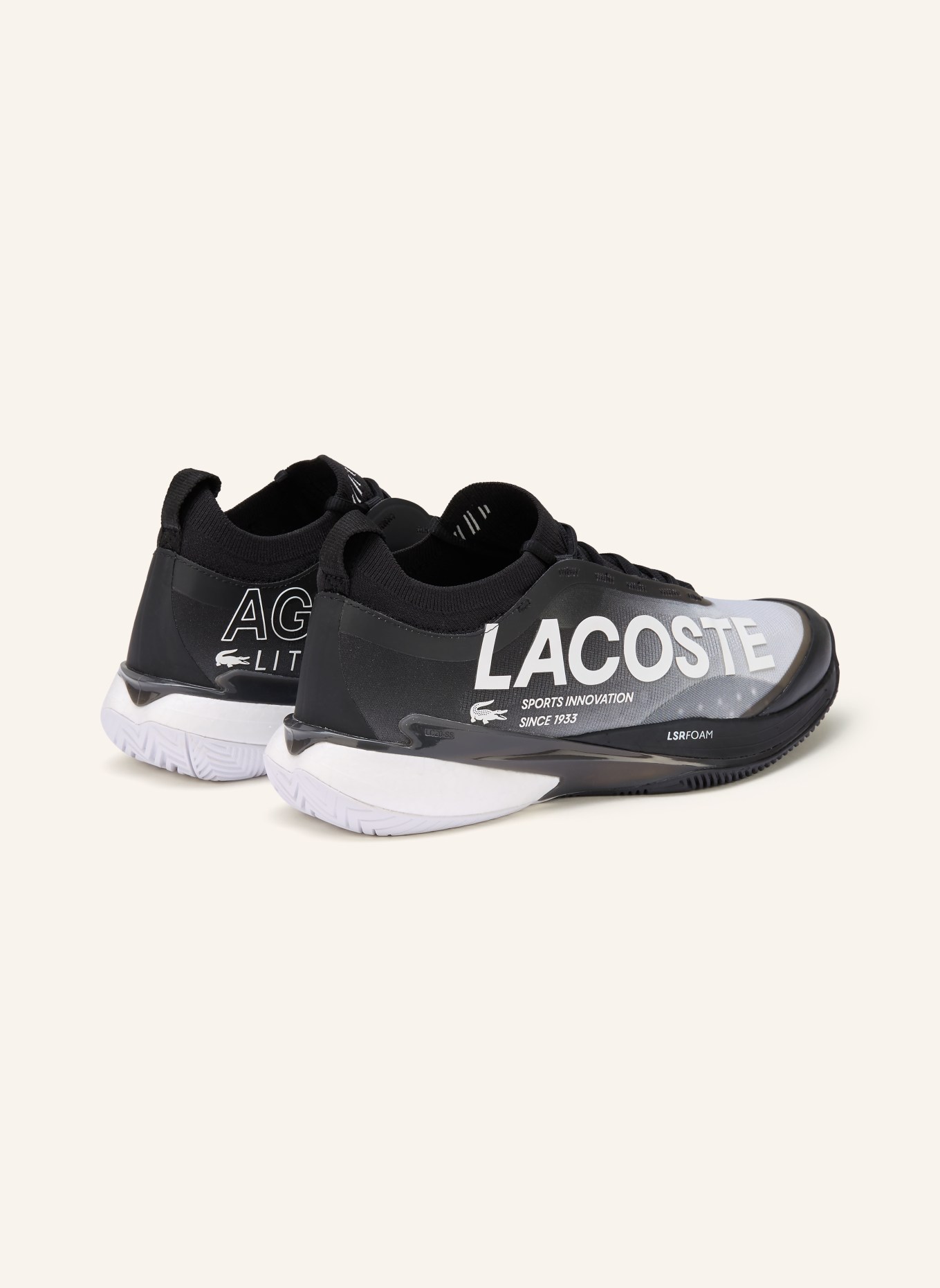LACOSTE Tennissschuhe AG-LT25 LITE: SCHWARZ / GRAU
