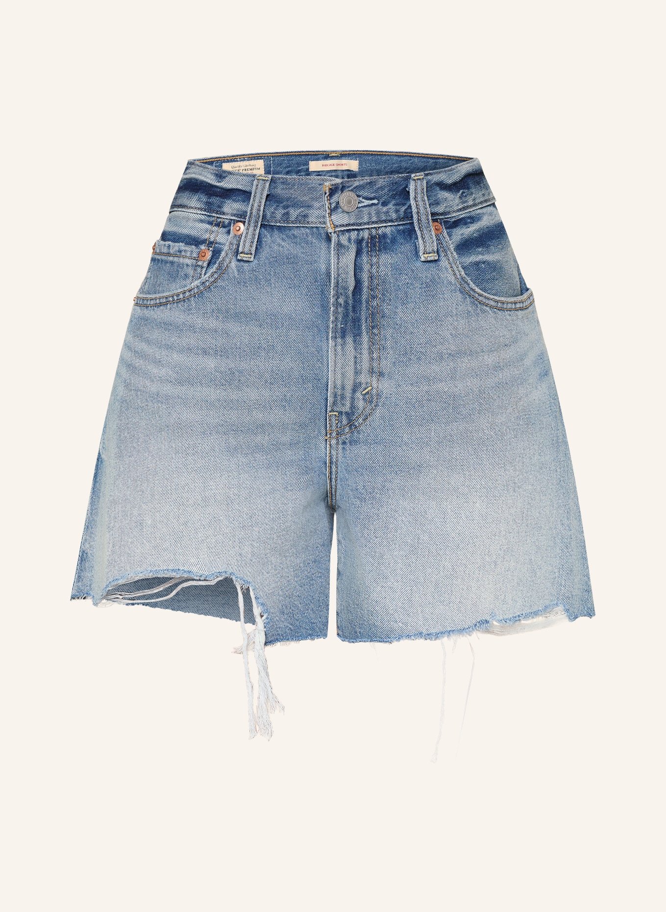 Levi's® Jeansshorts RIBCAGE: 01 Med Indigo - Worn In