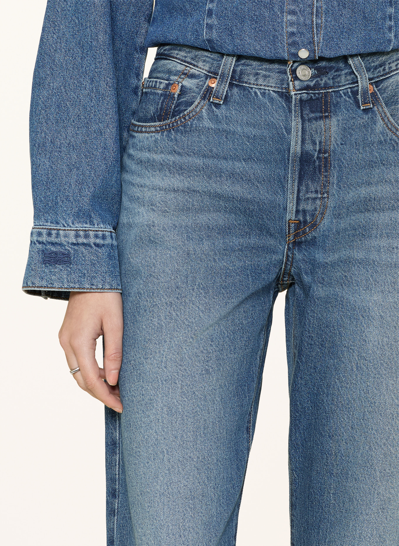 Levi's® Proste dżinsy 501 90S: 14 Med Indigo - Worn In