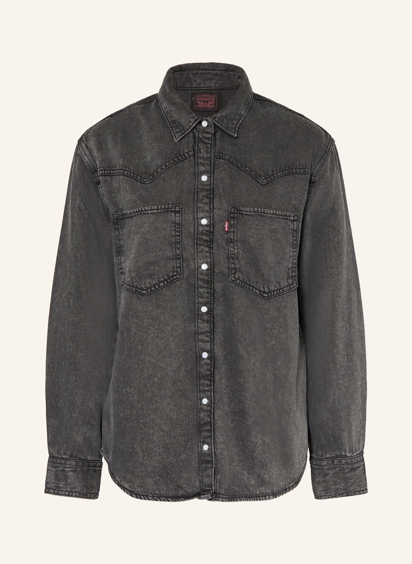 Levi's® Džínová košile: TMAVĚ ŠEDÁ