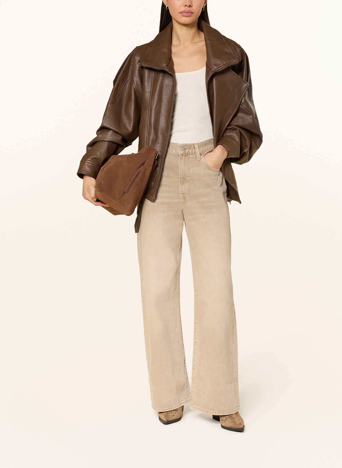 Levi's® Wide Leg Jeans RIBCAGE: 75 Browns